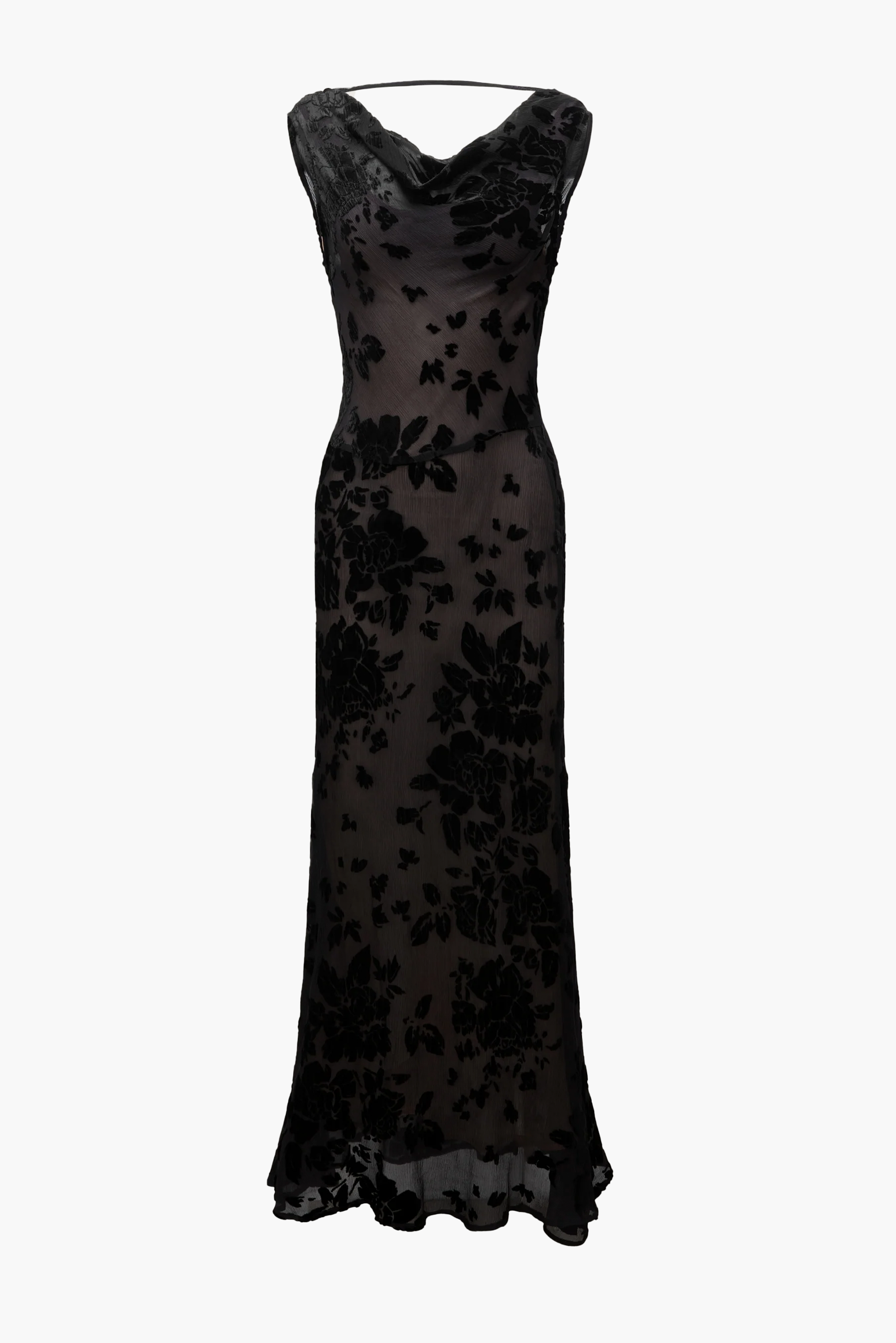 SILK VELVET DEVORE DRESS