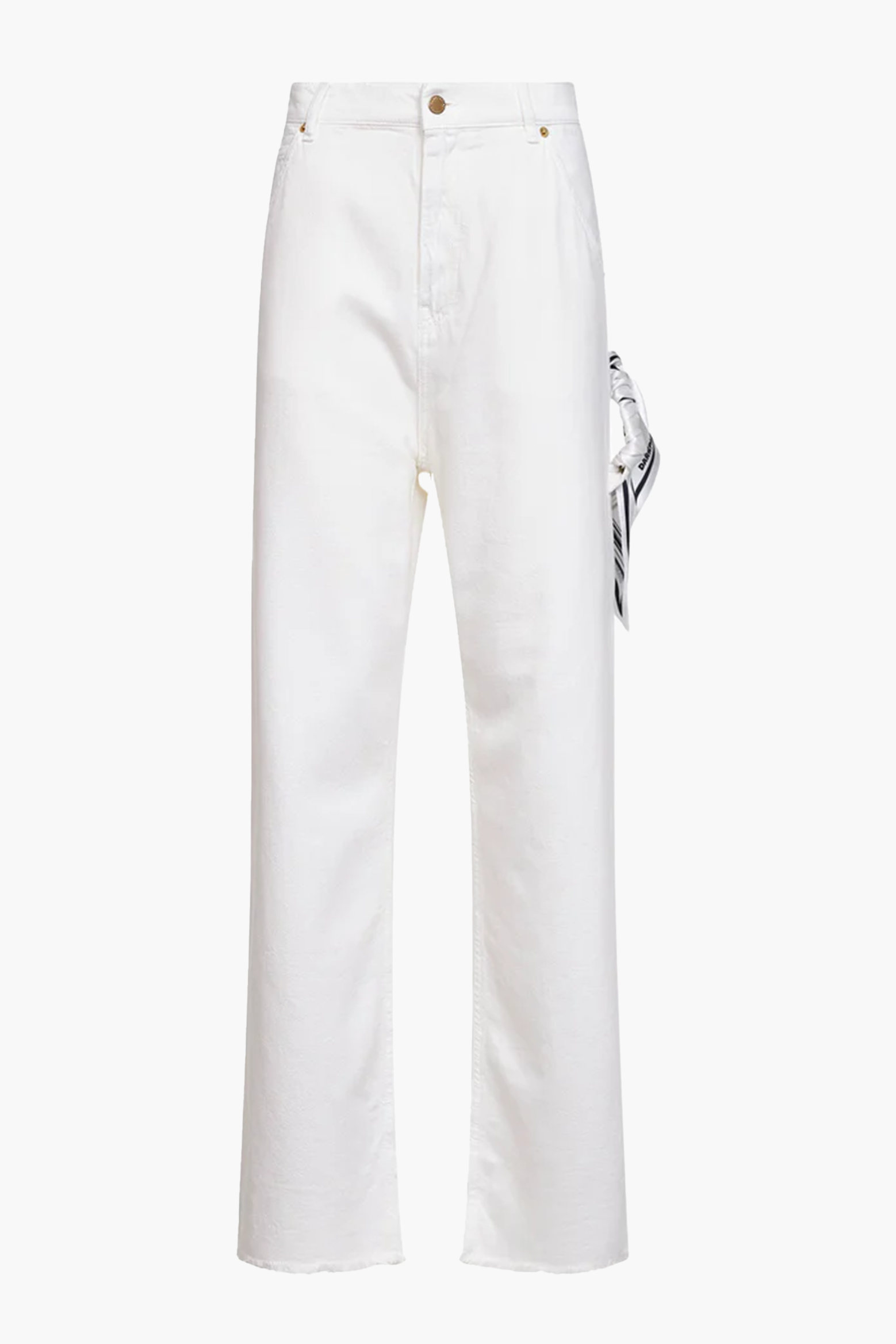 LISA - SCARF ADORNED LOOSE FIT CARPENTER TENCEL DENIM