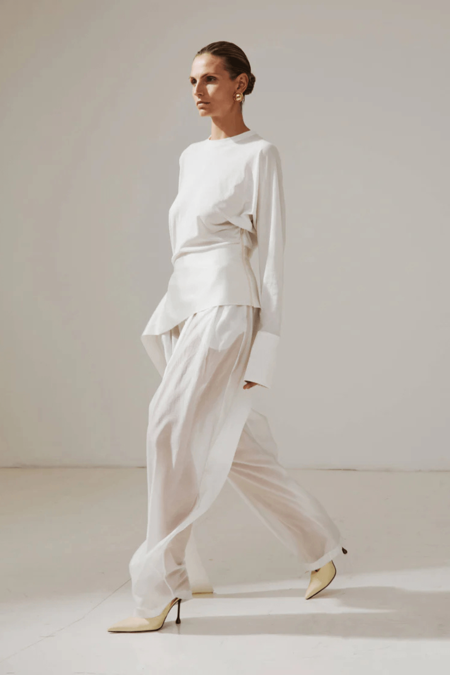 LUNA - JERSEY TOP WITH DROPPED SATIN DETAILS