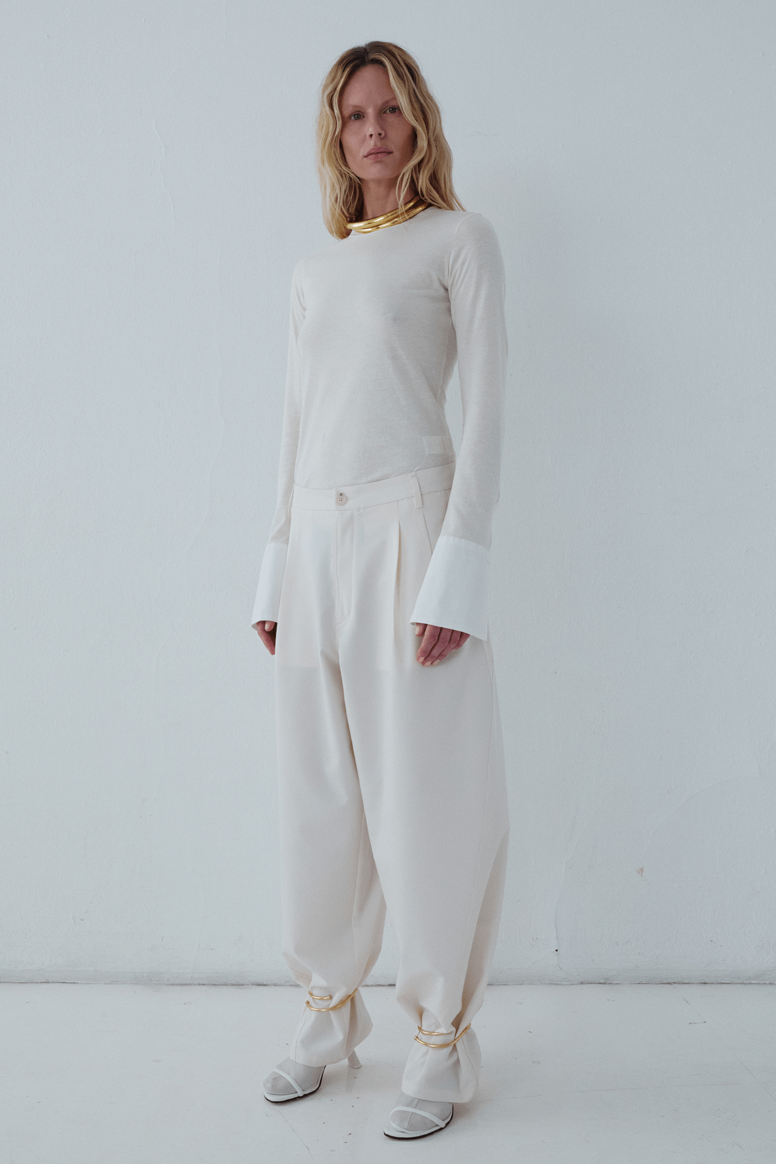 DARKPARK NORA - SHIRT CUFF LONG SLEEVE CREWNECK TOP | THE NEW DARKPARK NORA - SHIRT CUFF LONG SLEEVE CREWNECK TOP | THE NEW