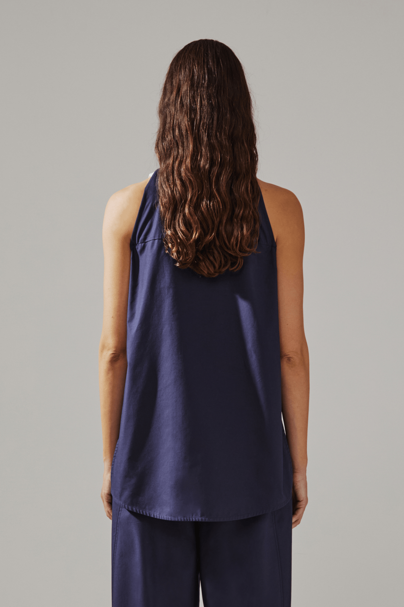 VANESSA - POPELINE SLEEVELESS TANK SHIRT