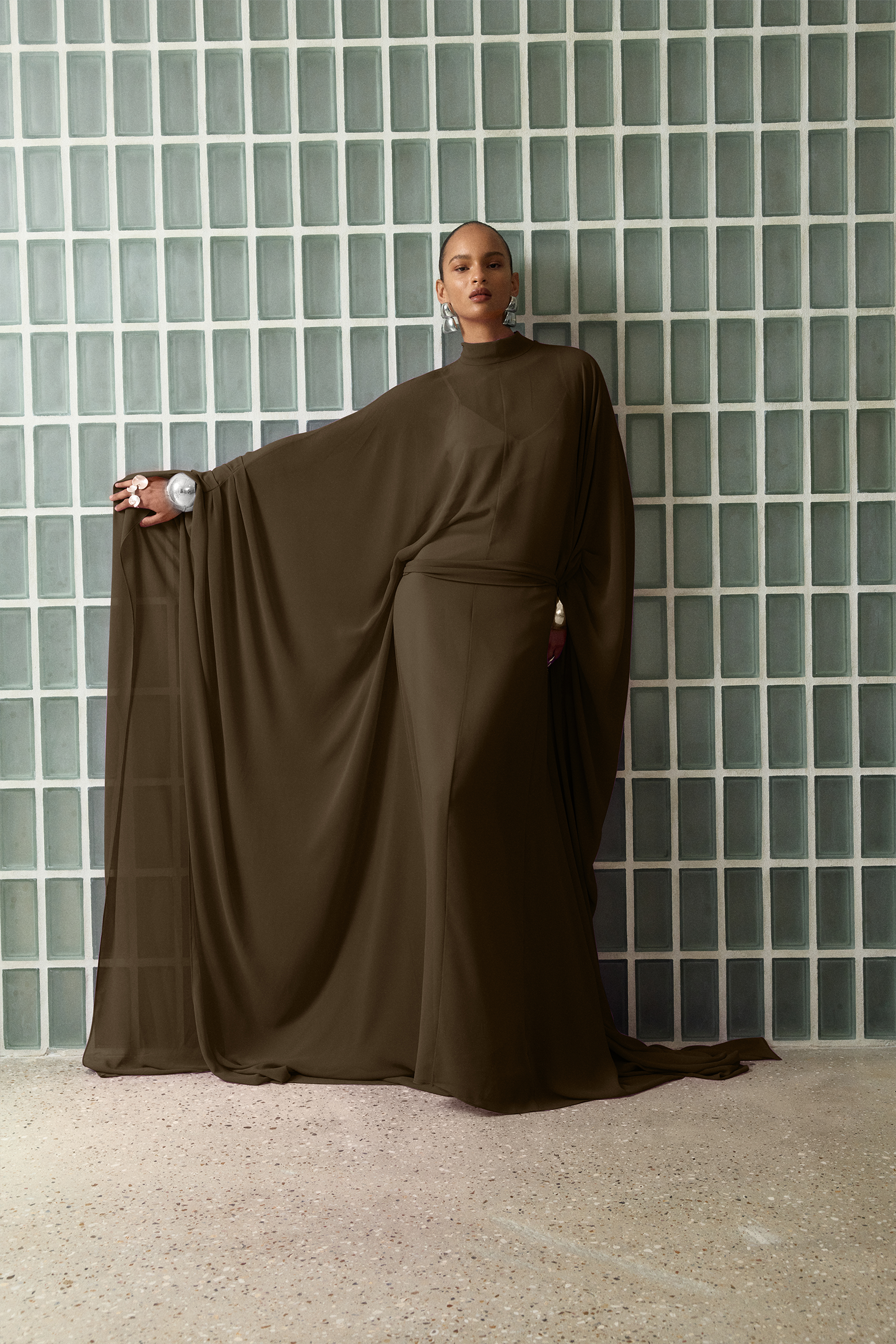 NILA MAXI DRESS BROWN