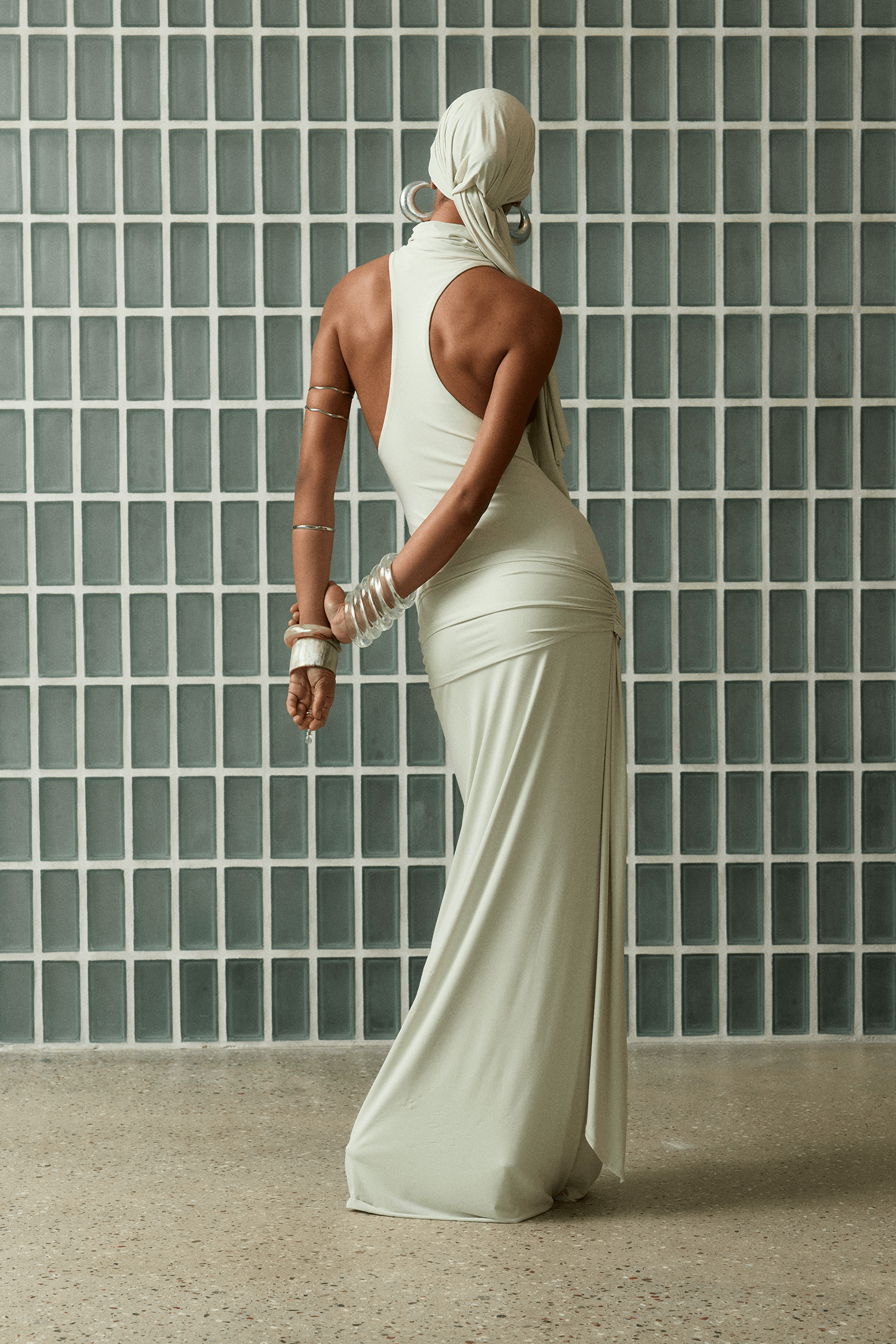 DE LA VALI AIDANA MAXI DRESS OPTIC CREAM | THE NEW TREND