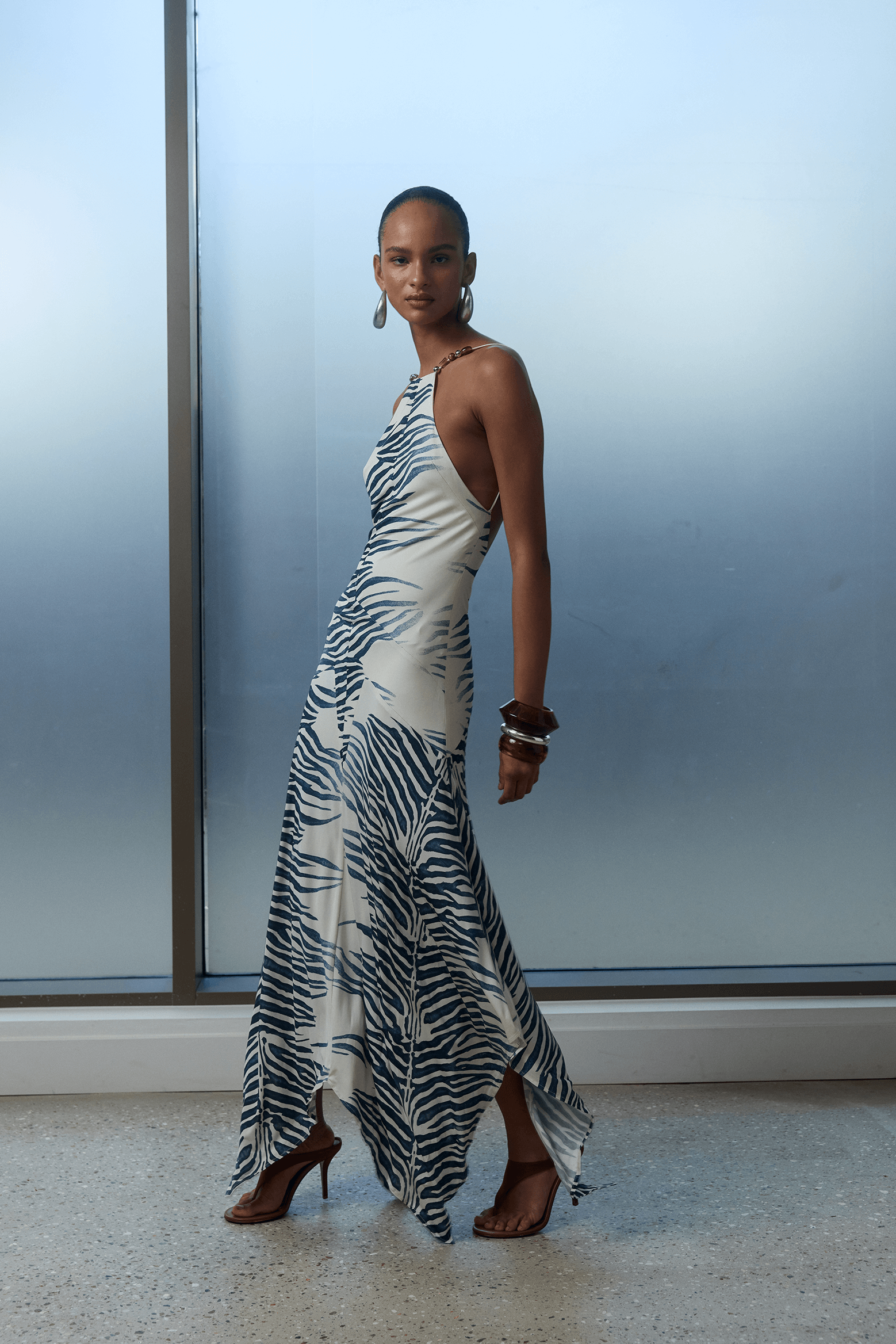 DE LA VALI ARTEMIS MIDI DRESS ZEBRA | THE NEW TREND