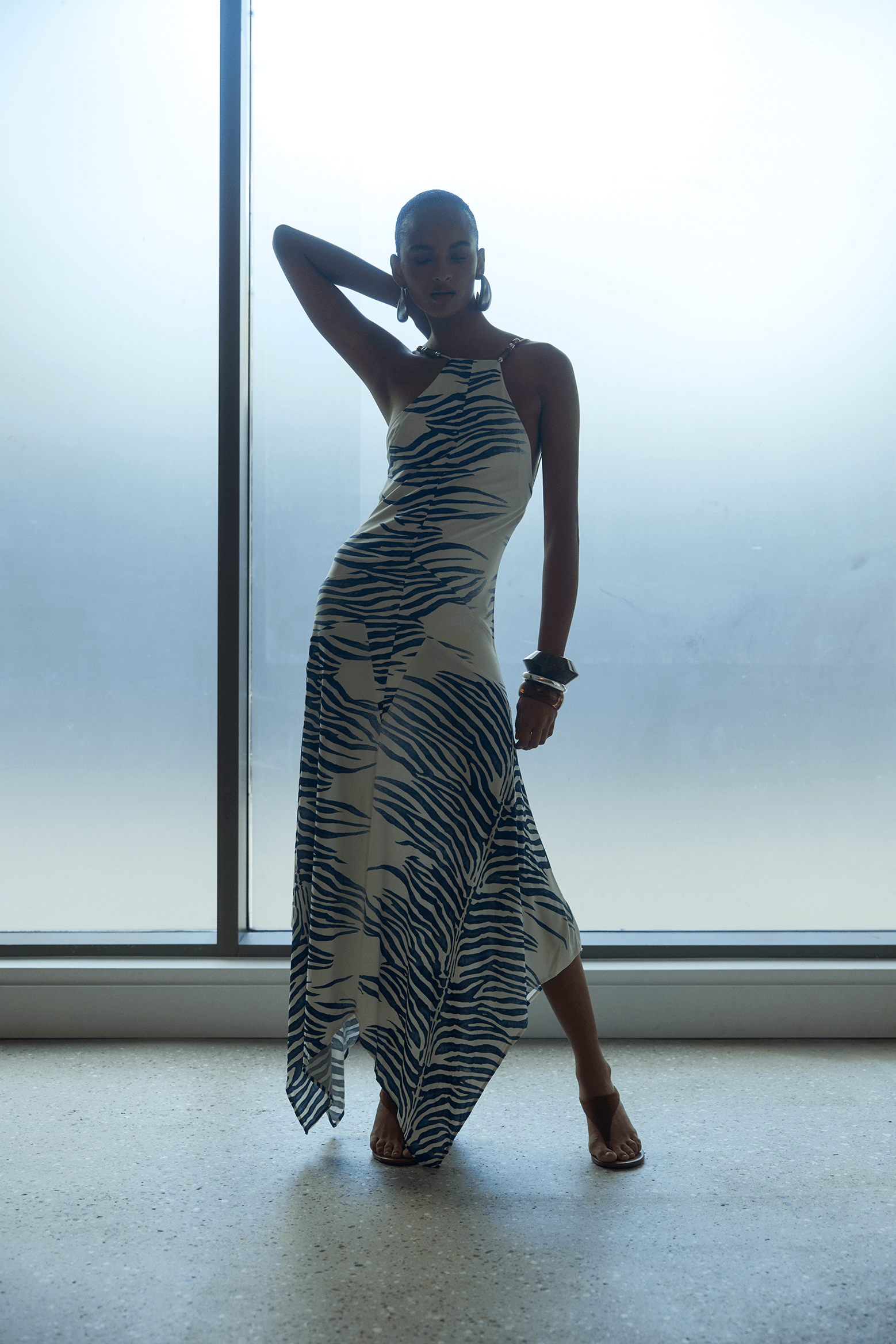 DE LA VALI ARTEMIS MIDI DRESS ZEBRA | THE NEW TREND