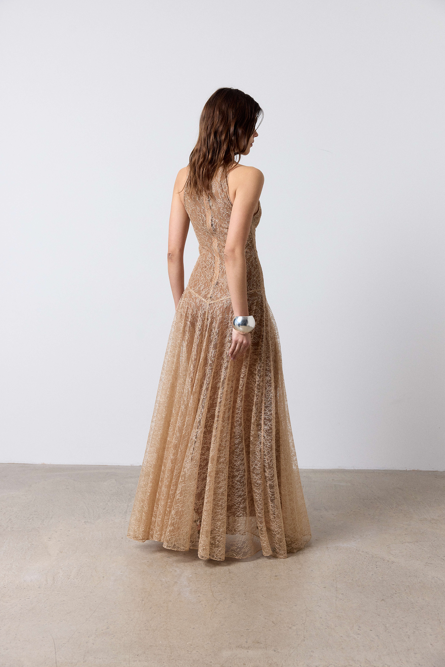 DE LA VALI FOEHN MIDI DRESS IN SHELL | THE NEW TREND