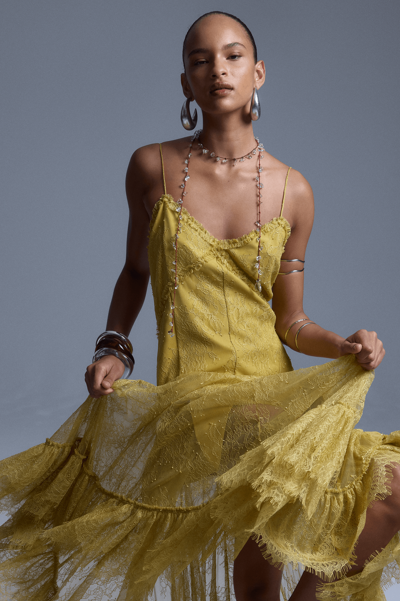 DE LA VALI KALA MIDI DRESS YELLOW | THE NEW TREND