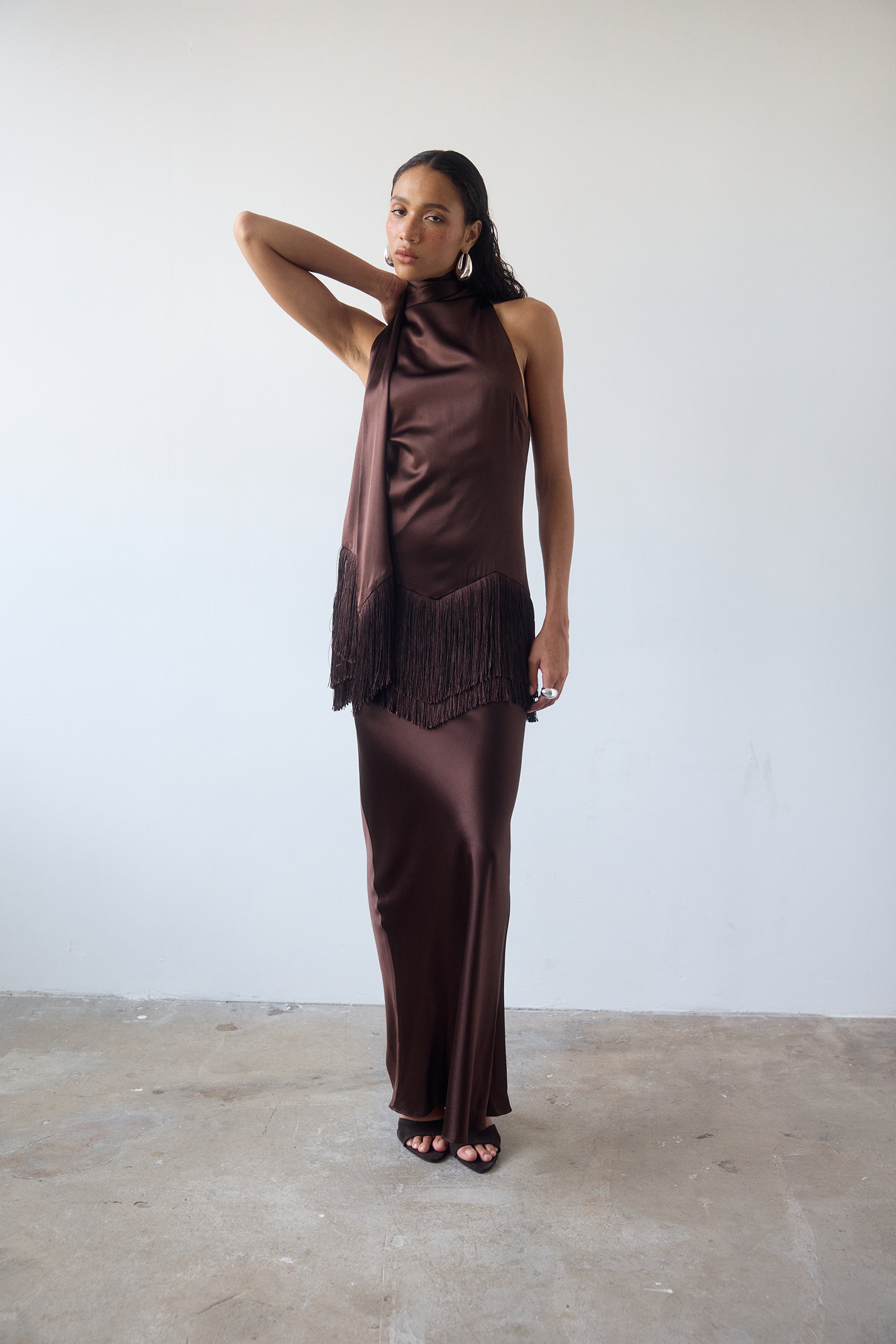 DE LA VALI KHAMSIN MAXI DRESS IN CEDAR | THE NEW TREND