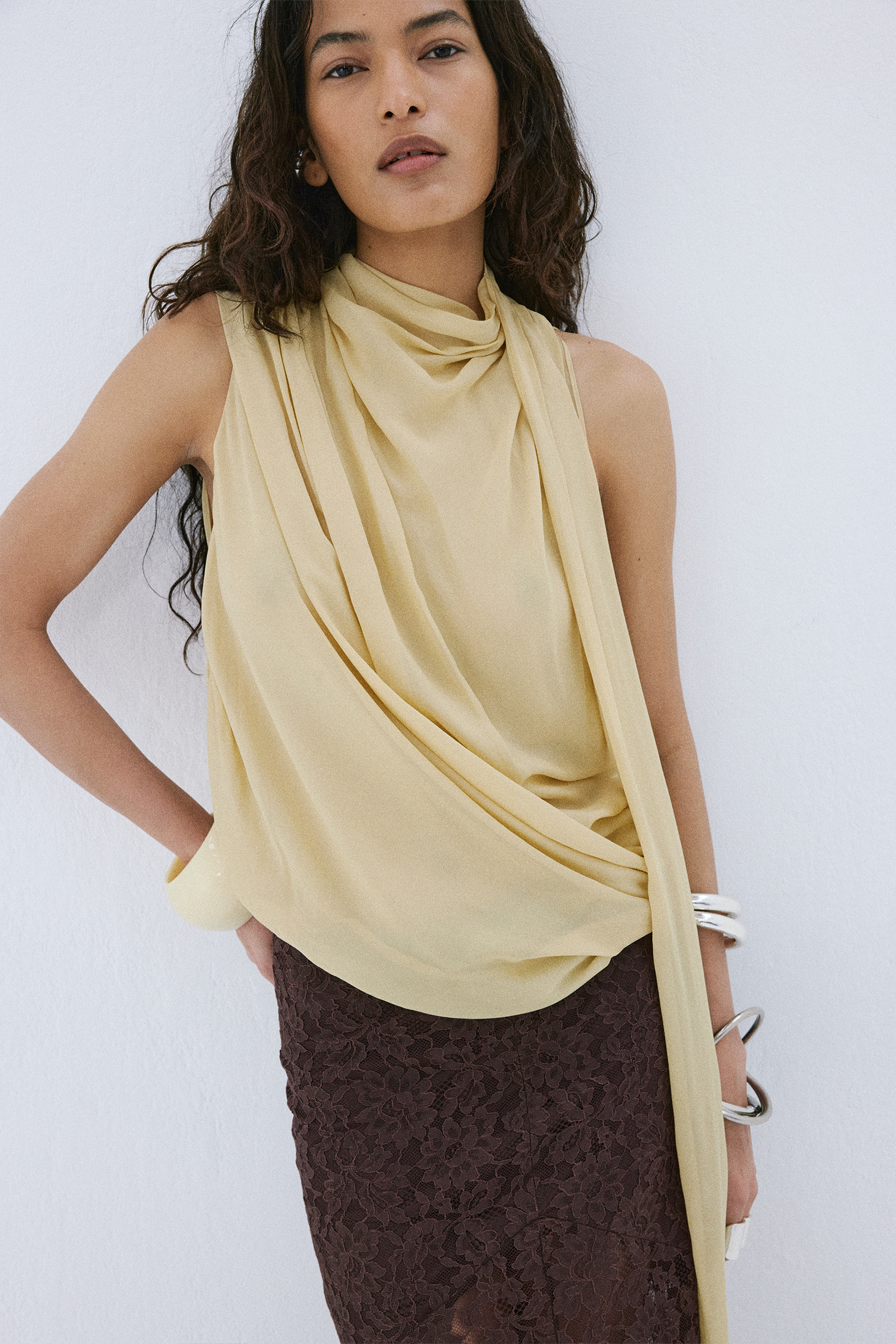 MENORCA DRAPED TOP