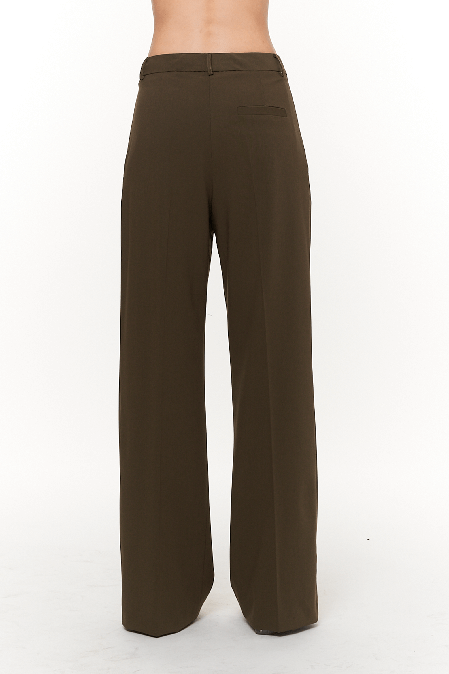 DES PHEMMES WIDE SUIT PANT IN OLIVE | THE NEW TREND