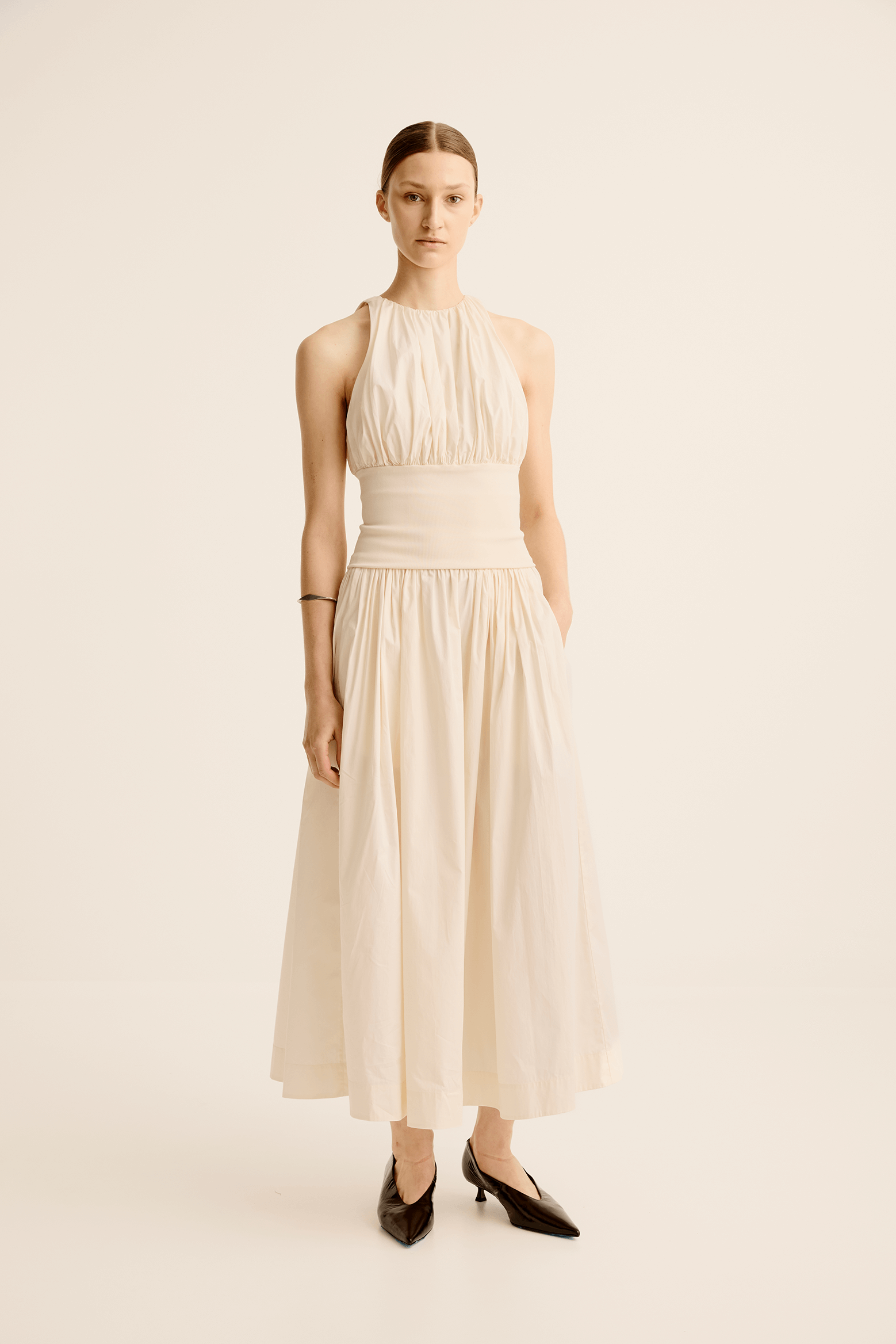 ESSE COTTON RIB TANK TOP IN CREMA | THE NEW TREND
