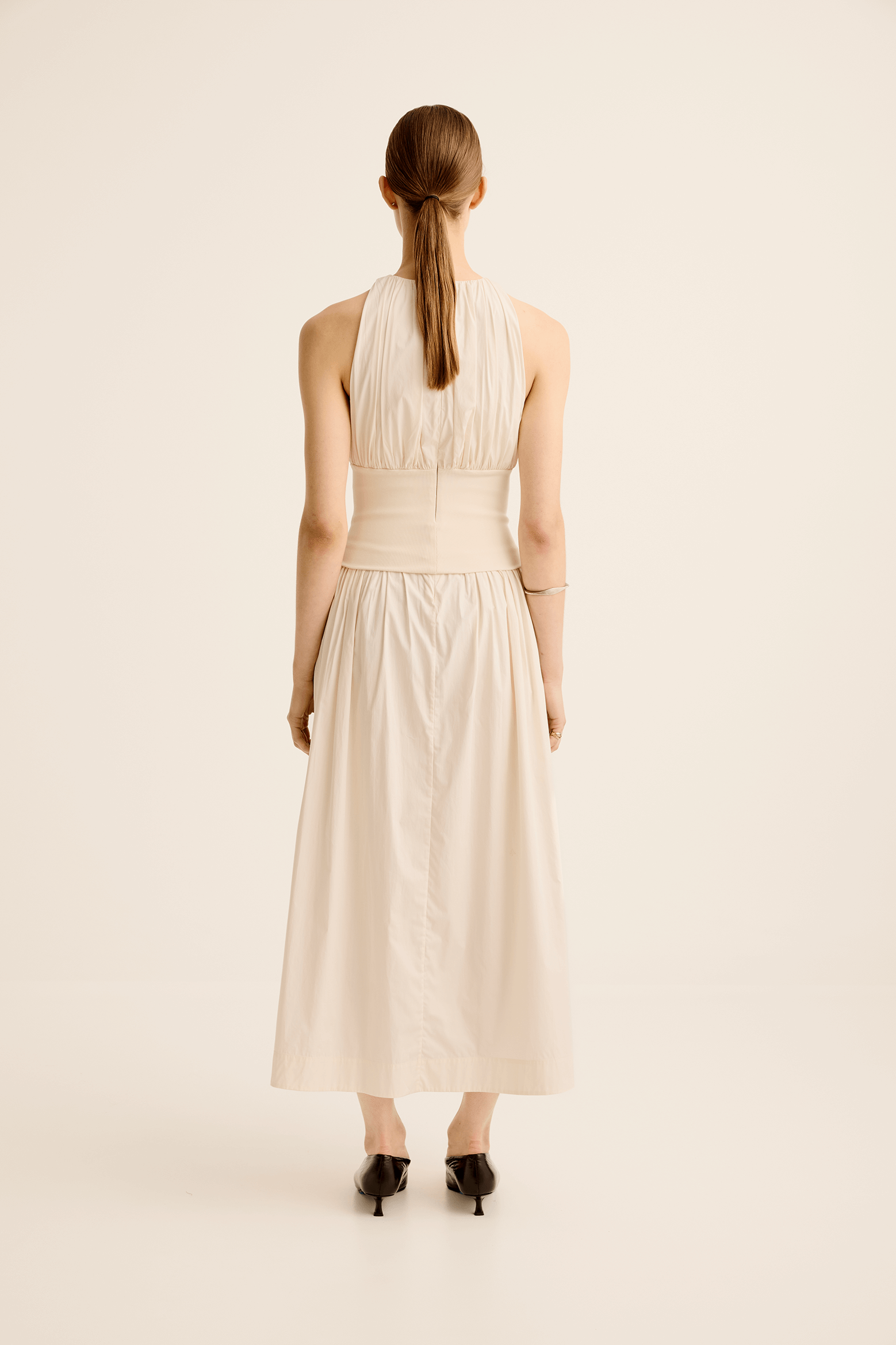 ESSE COTTON RIB TANK TOP IN CREMA | THE NEW TREND