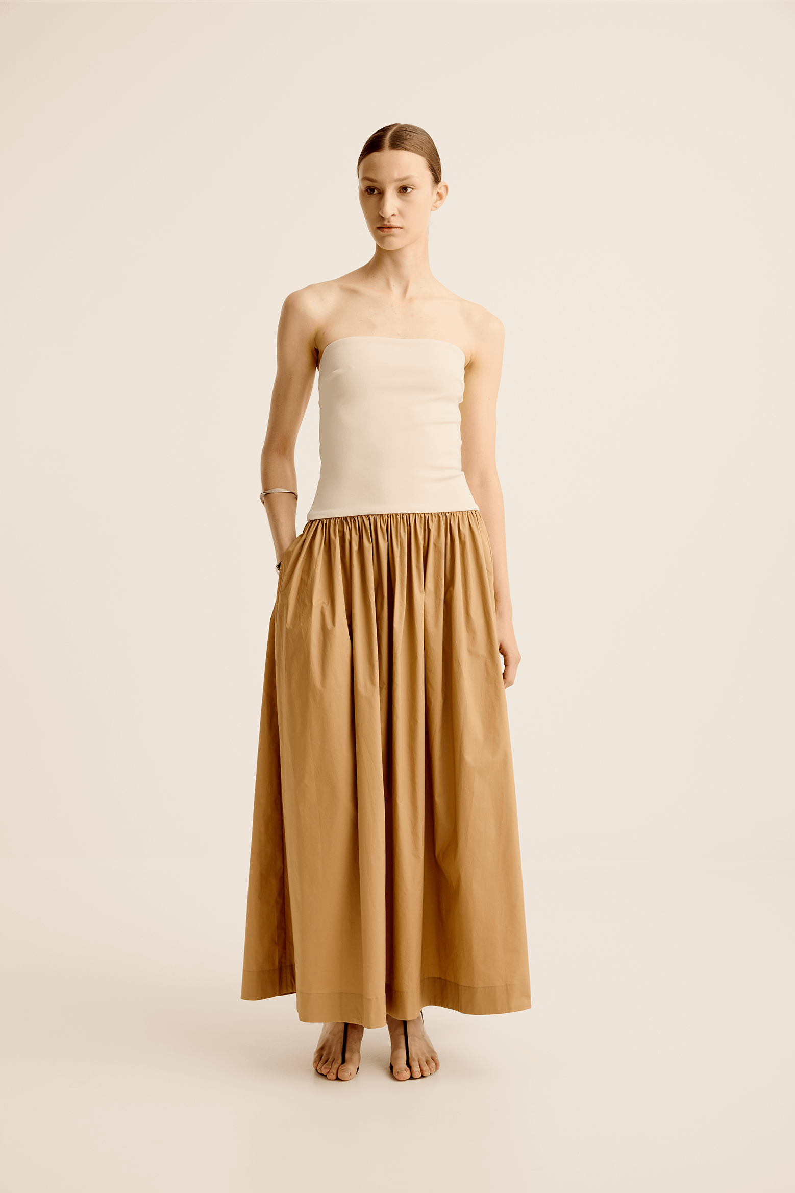 ESSE STRAPLESS KNIT COTTON DRESS | THE NEW TREND