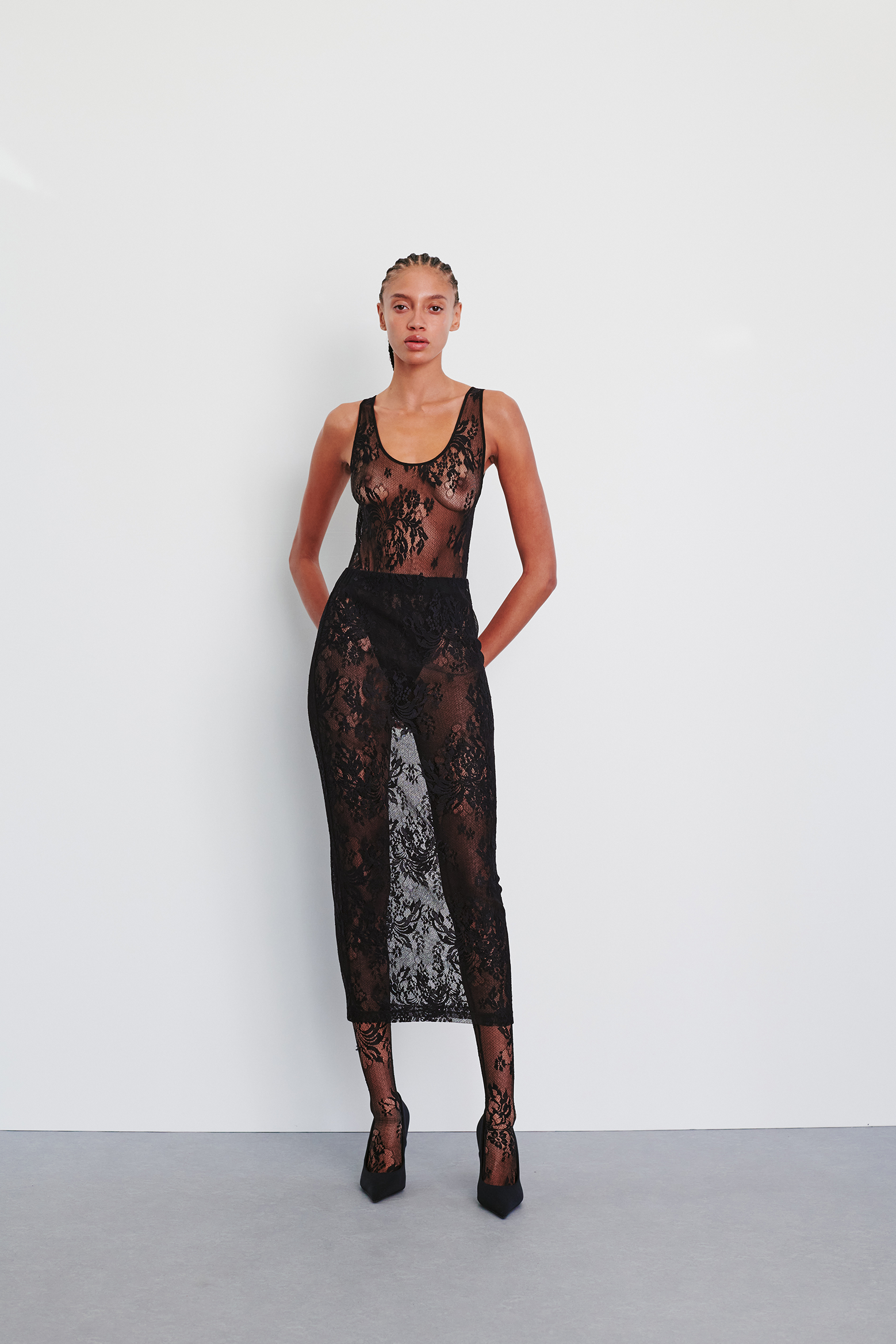 EVENING LACE TANK BODYSUIT