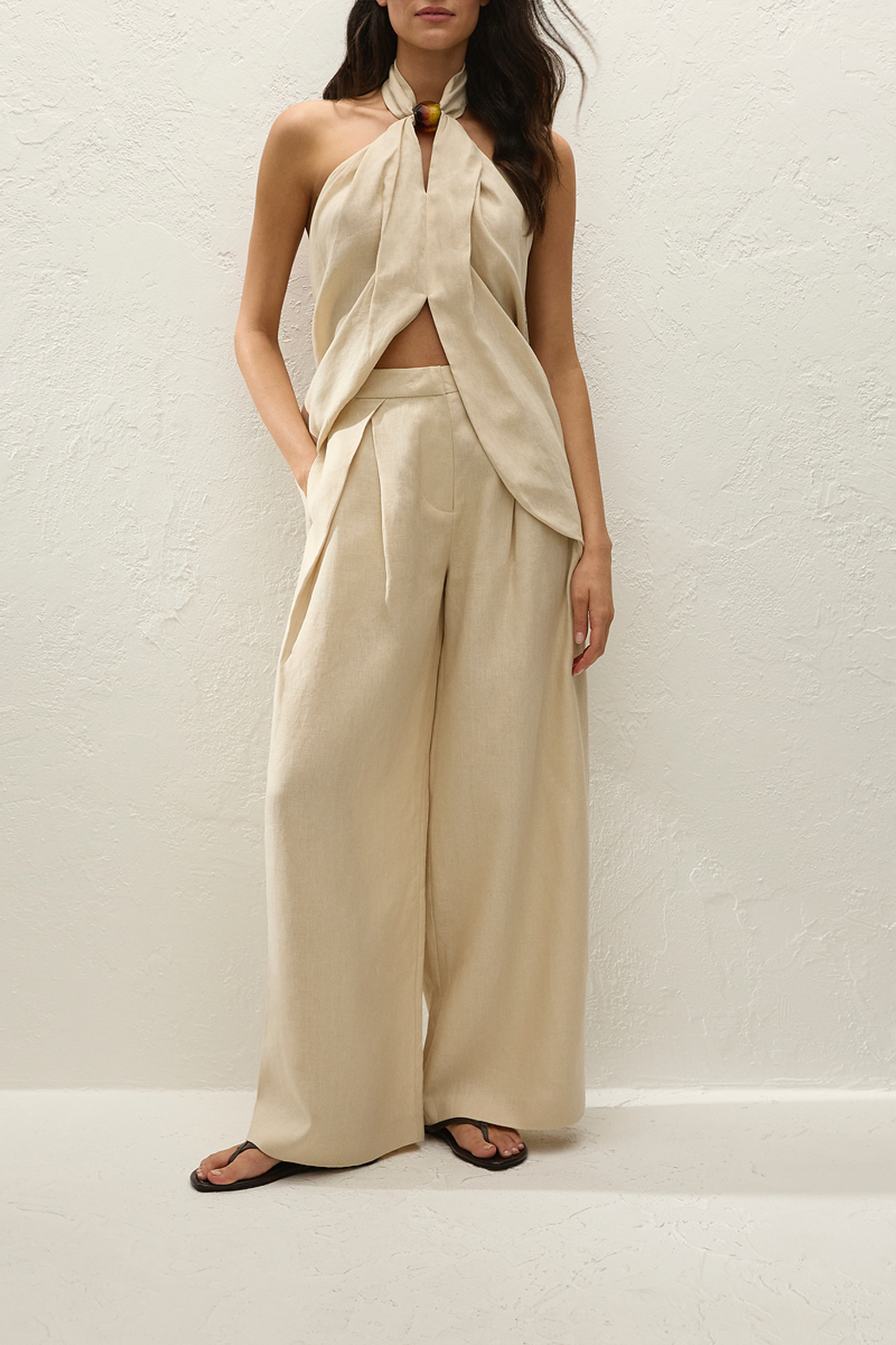 FAITHFULL THE BRAND BIBA HALTHER TOP PANNA | THE NEW TREND