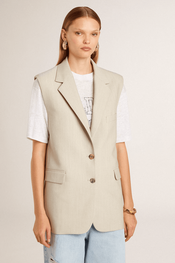 ベスト・ジレ GOLDEN  Women Vests GWP02198P0018715510755107 Beige レディース サイクル ベスト ＆ ジレ | GEARED Cycling - Geared
