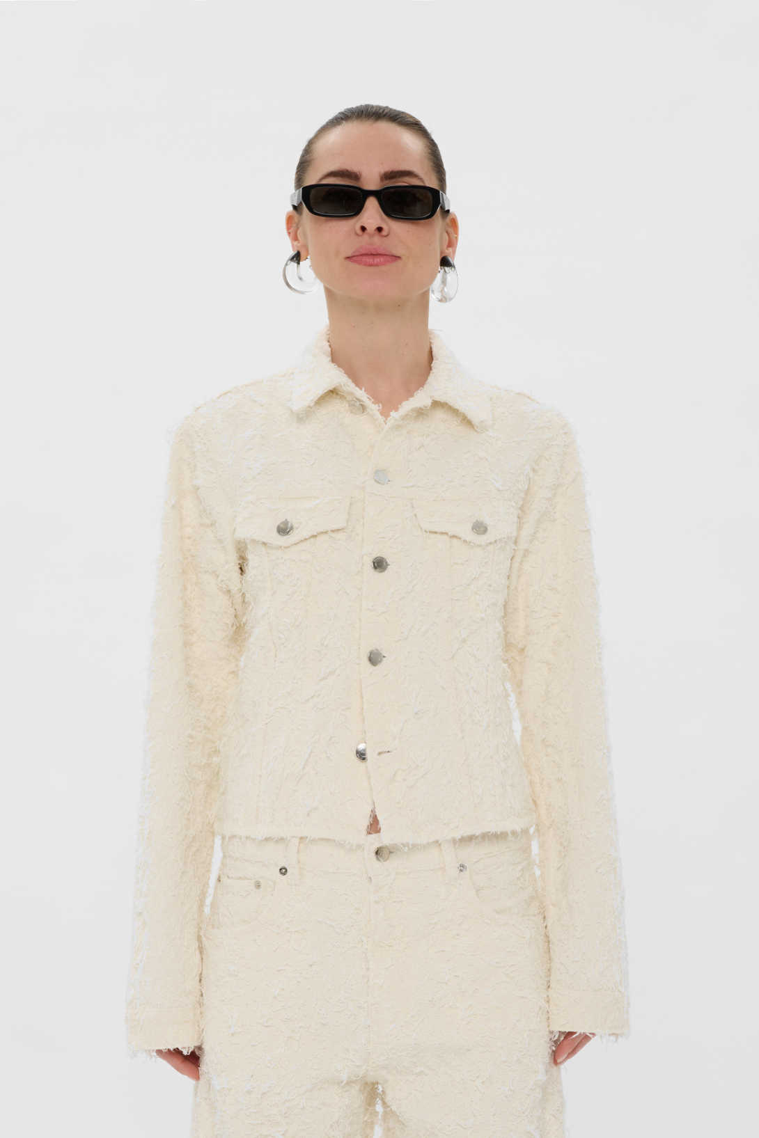CHERRY FUR DENIM JACKET