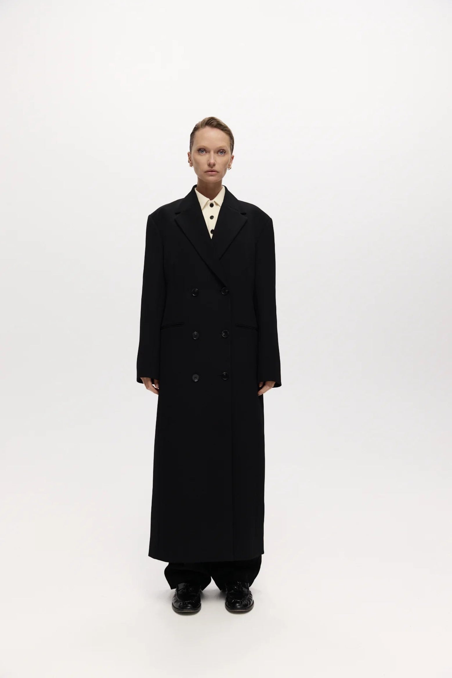 HARRIS TAPPER LONG EGON COAT IN BLACK | THE NEW TREND