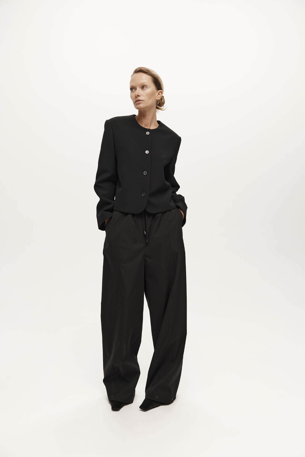 HARRIS TAPPER TANAKA TROUSER IN BLACK | THE NEW TREND