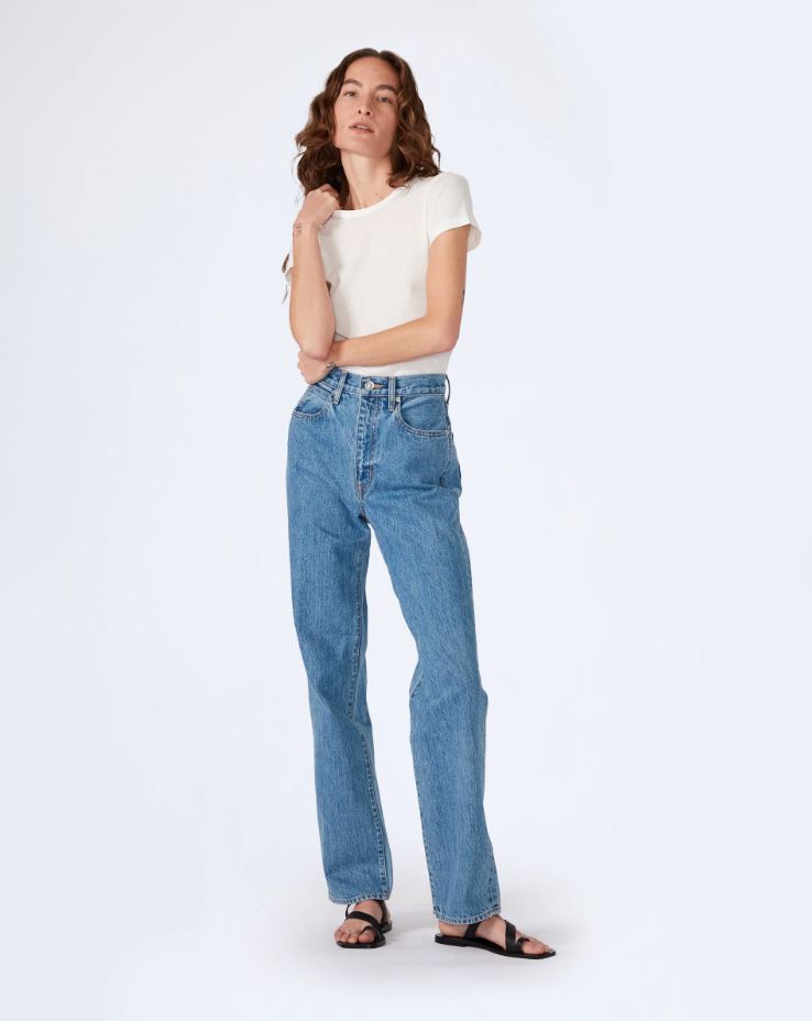 High rise straight leg cheap jean