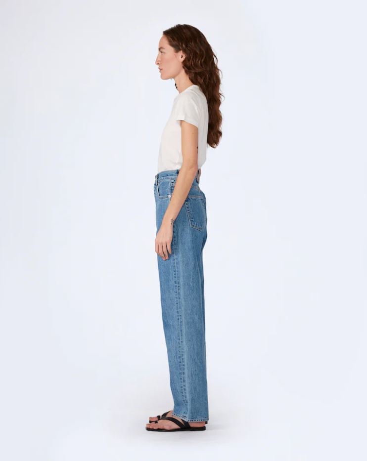 SLVRLAKE London High Rise Straight Leg Jean in Killing Time available at The New Trend