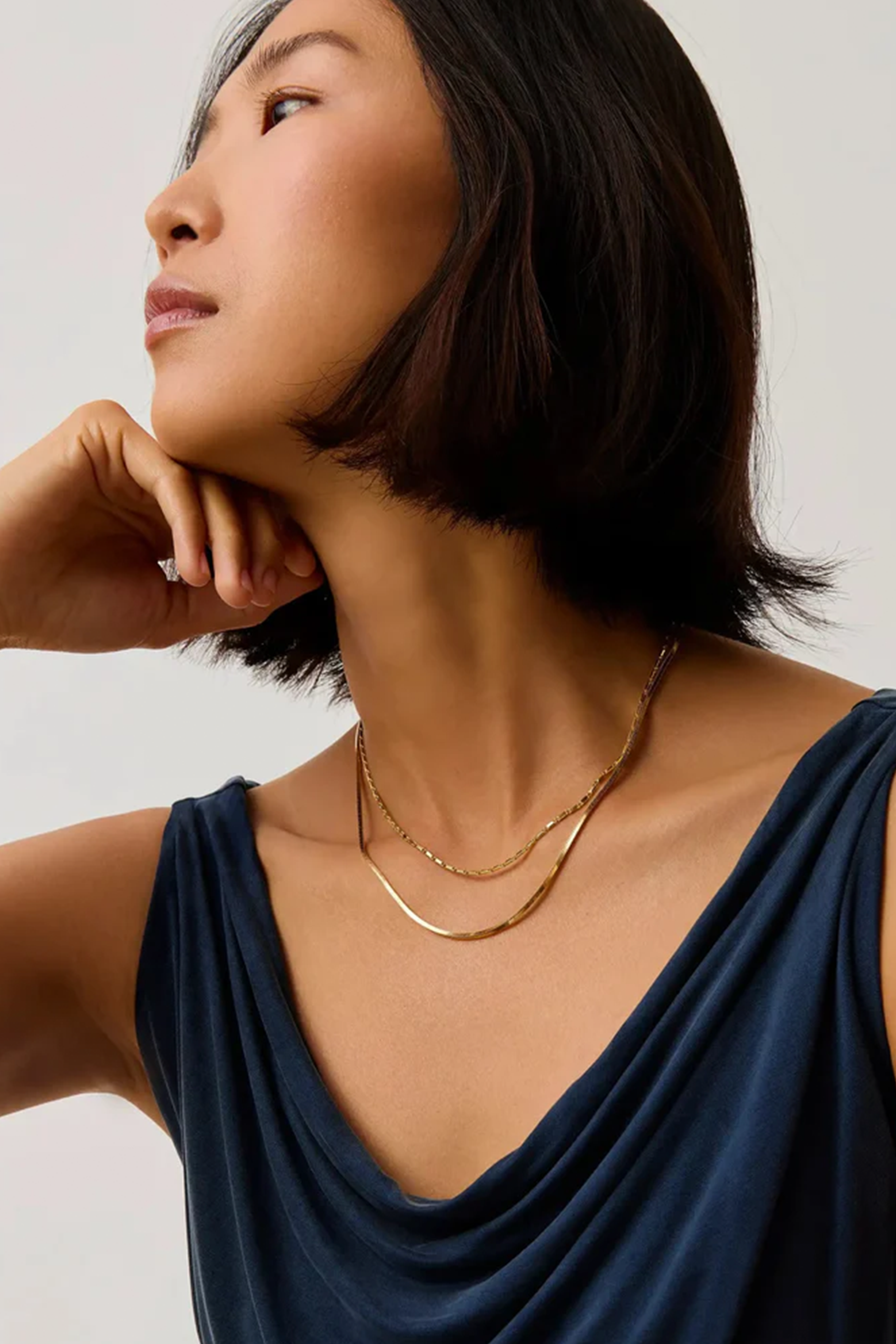 LUCY WILLIAMS HORIZON LINK CHAIN NECKLACE