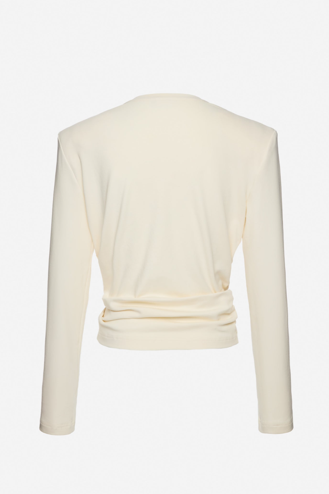KNOTTED LONG SLEEVE JERSEY BLOUSE