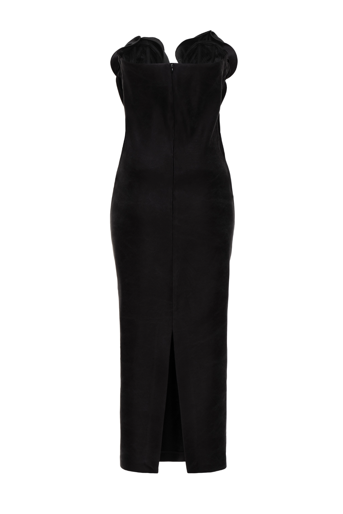 ROSE DRAPED CORSET MIDI DRESS