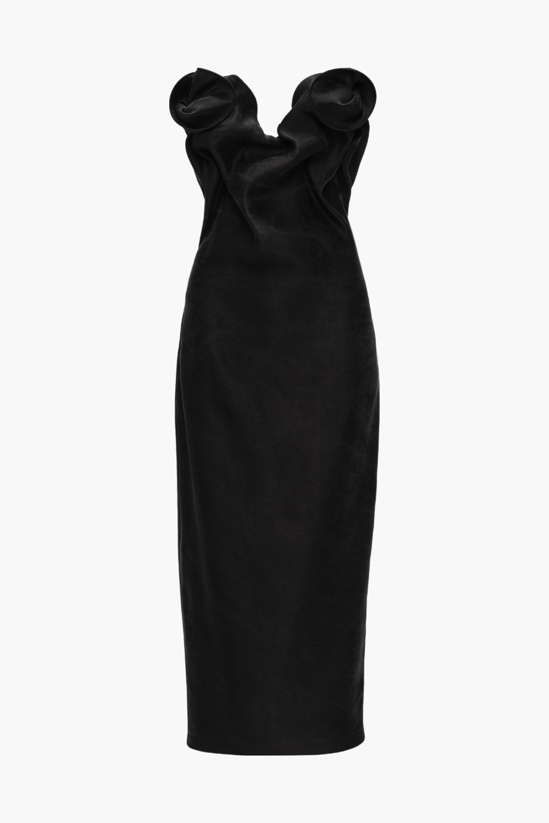 ROSE DRAPED CORSET MIDI DRESS