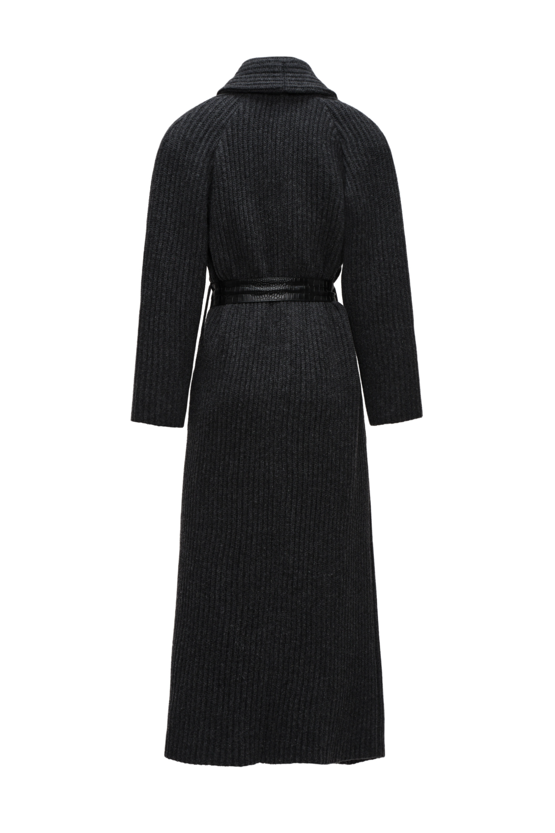 WOOL WRAP COAT WITH LEATHER BELT