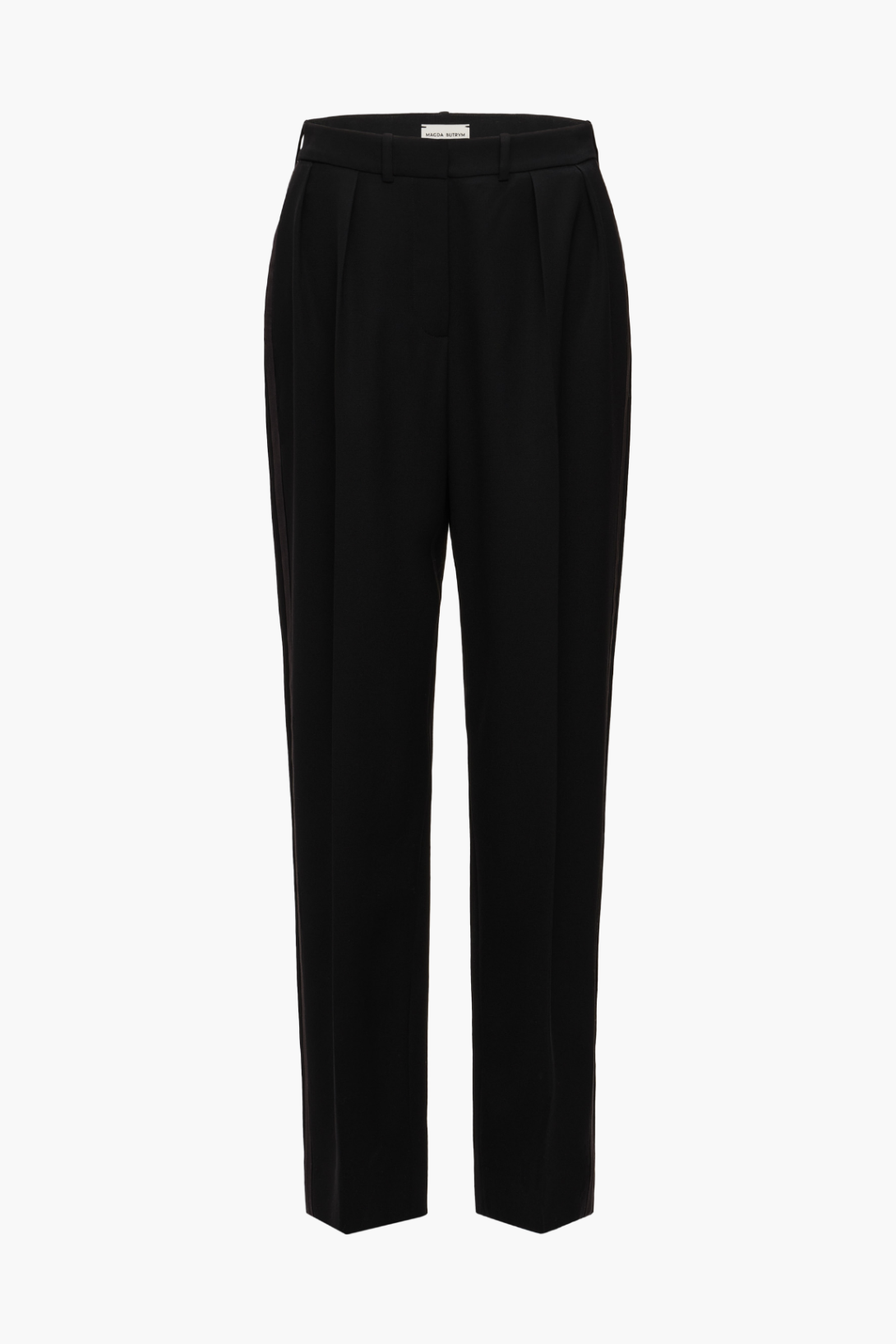 STRAIGHT-LEG WOOL TROUSERS