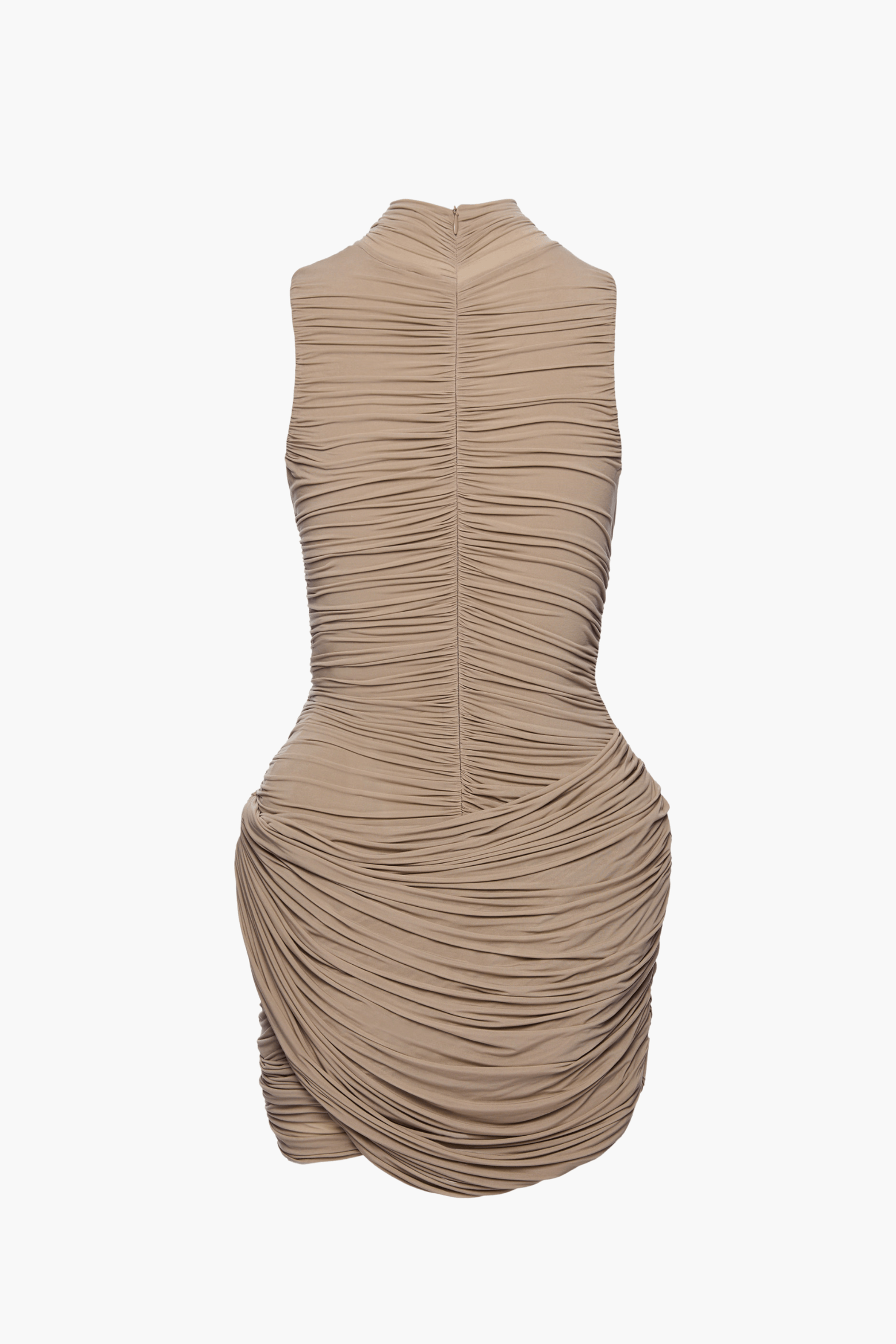 SLEEVELESS RUCHED DRESS