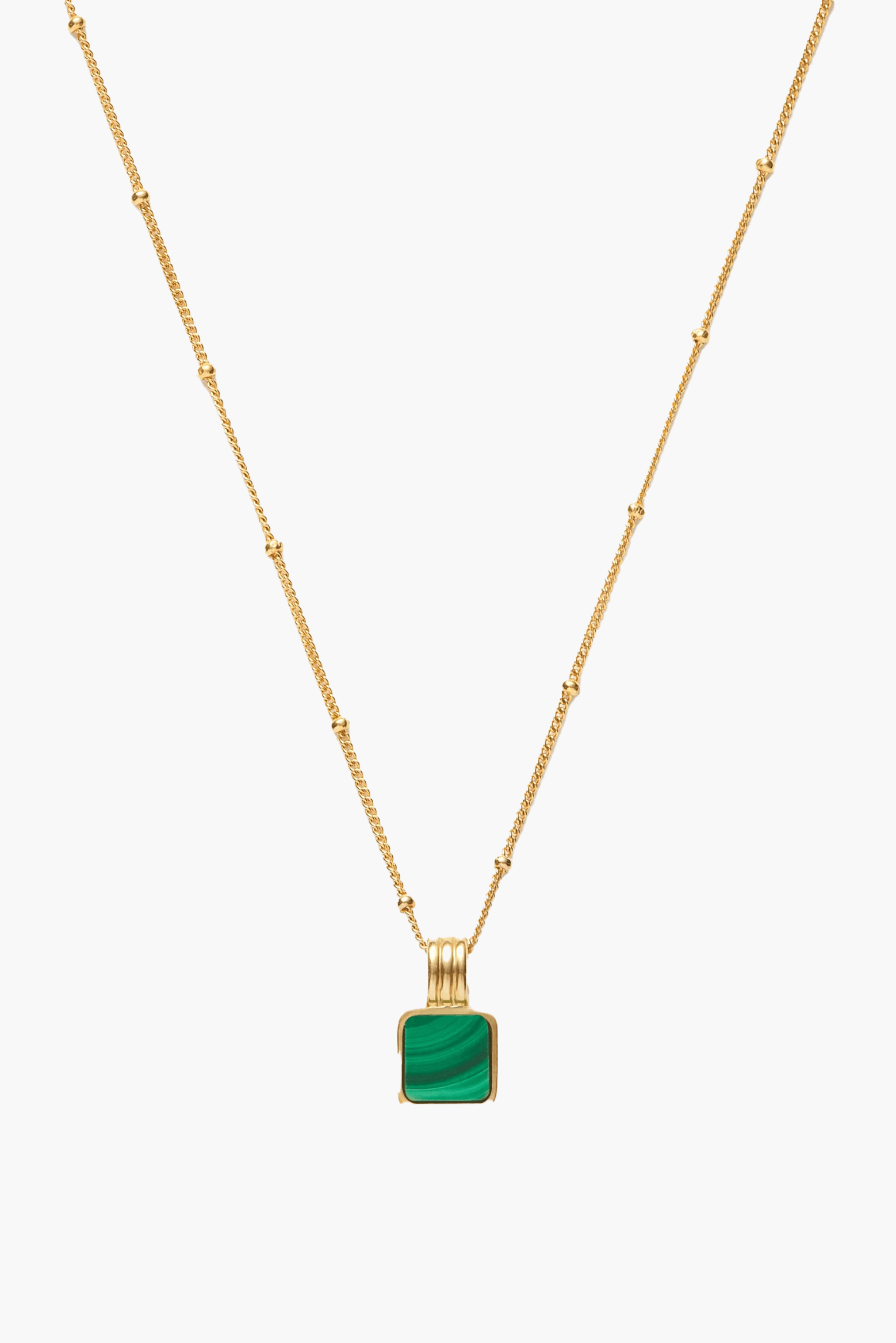 LUCY WILLIAMS SQUARE MALACHITE NECKLACE – The New Trend
