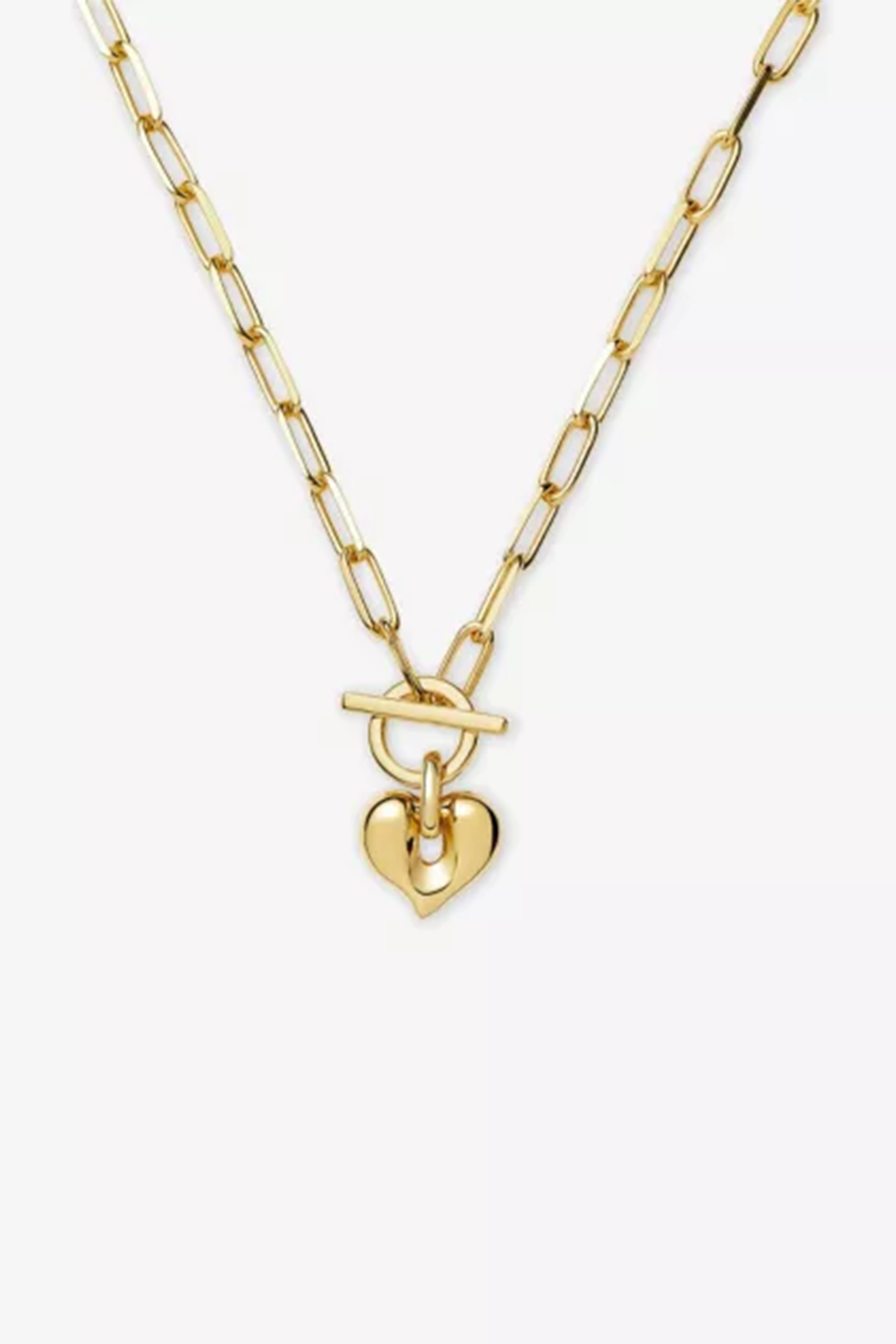 MOLTEN HEART T-BAR CHAIN NECKLACE
