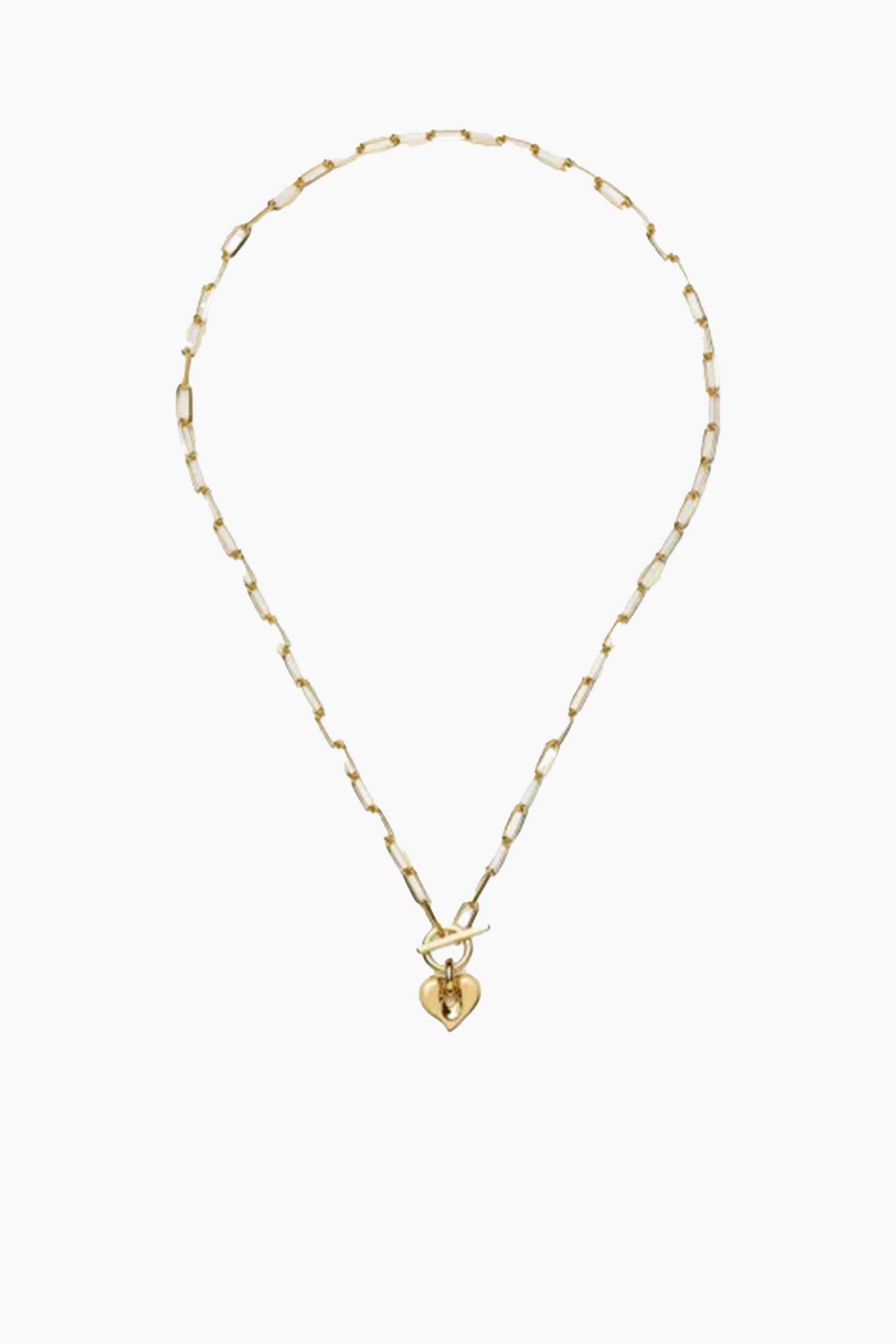 MOLTEN HEART T-BAR CHAIN NECKLACE