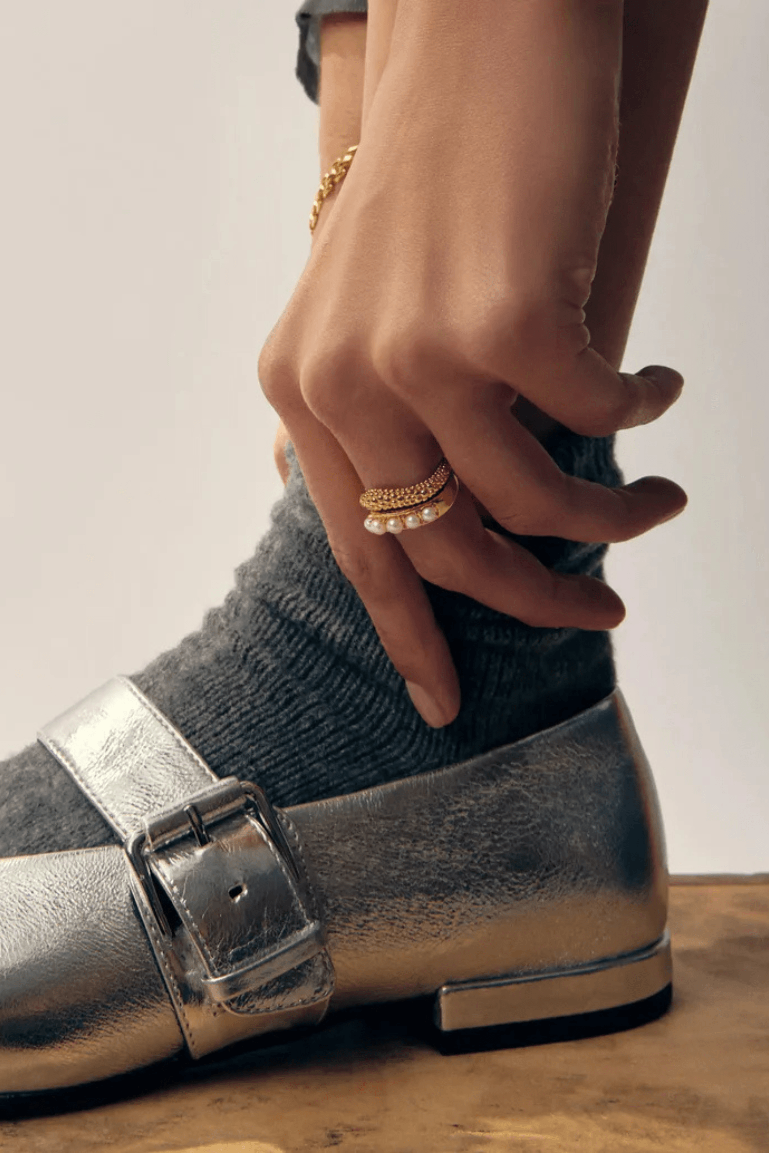 PEARL BAYA STACKING RING SET