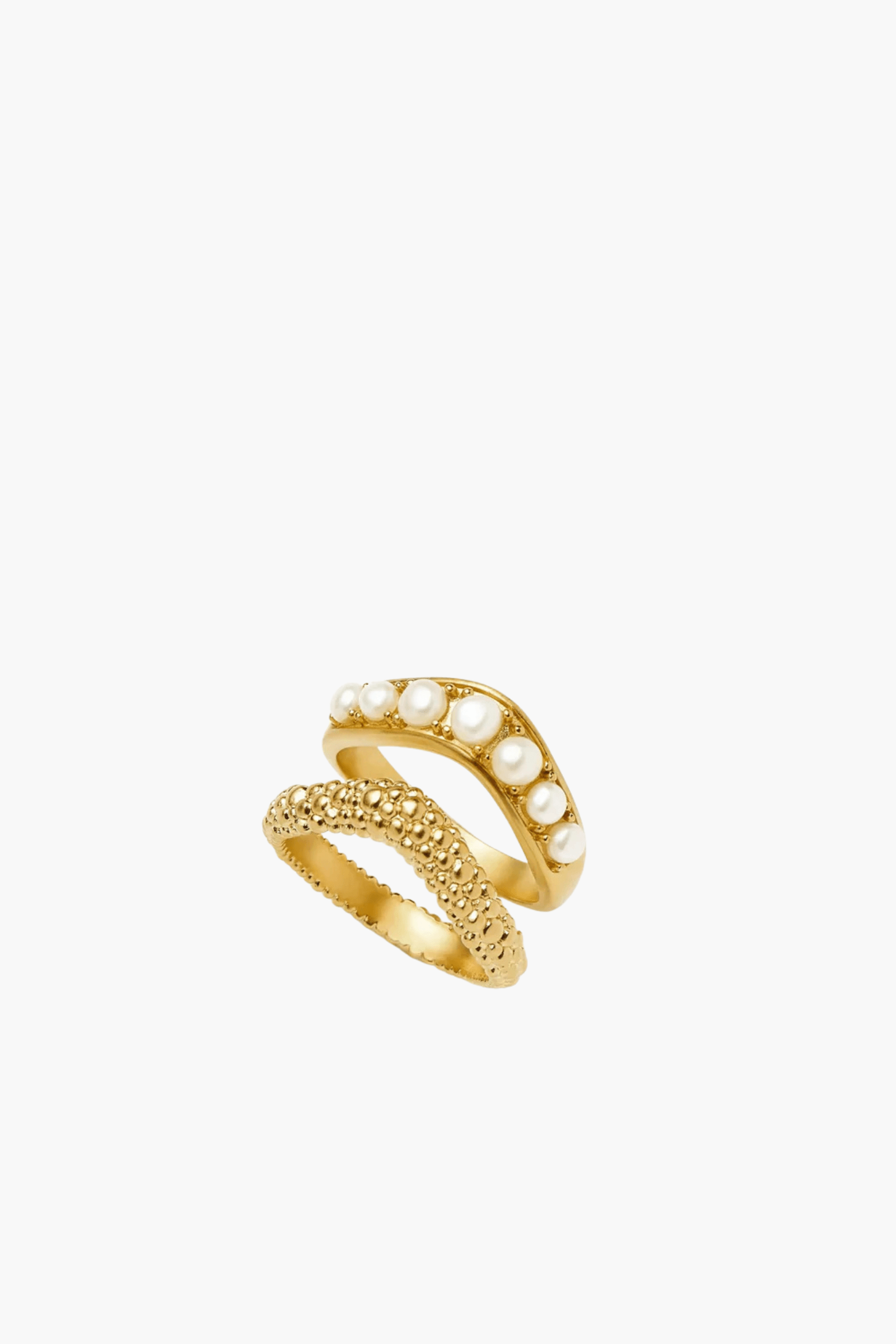 PEARL BAYA STACKING RING SET