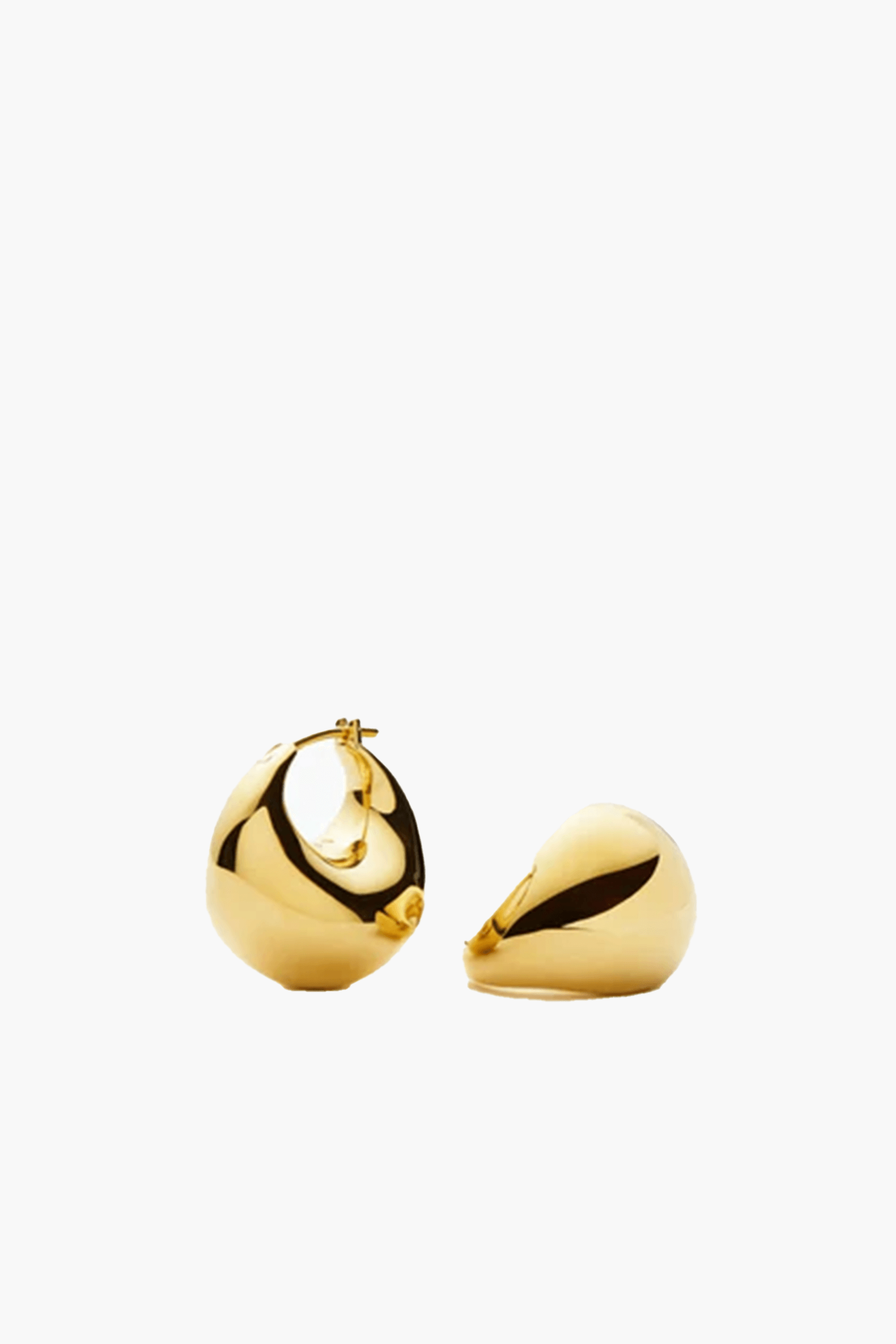 MISSOMA SCULPTURAL CHUBBY DOME SMALL HOOP EARRINGS IN GOLD | THE NEW TREND