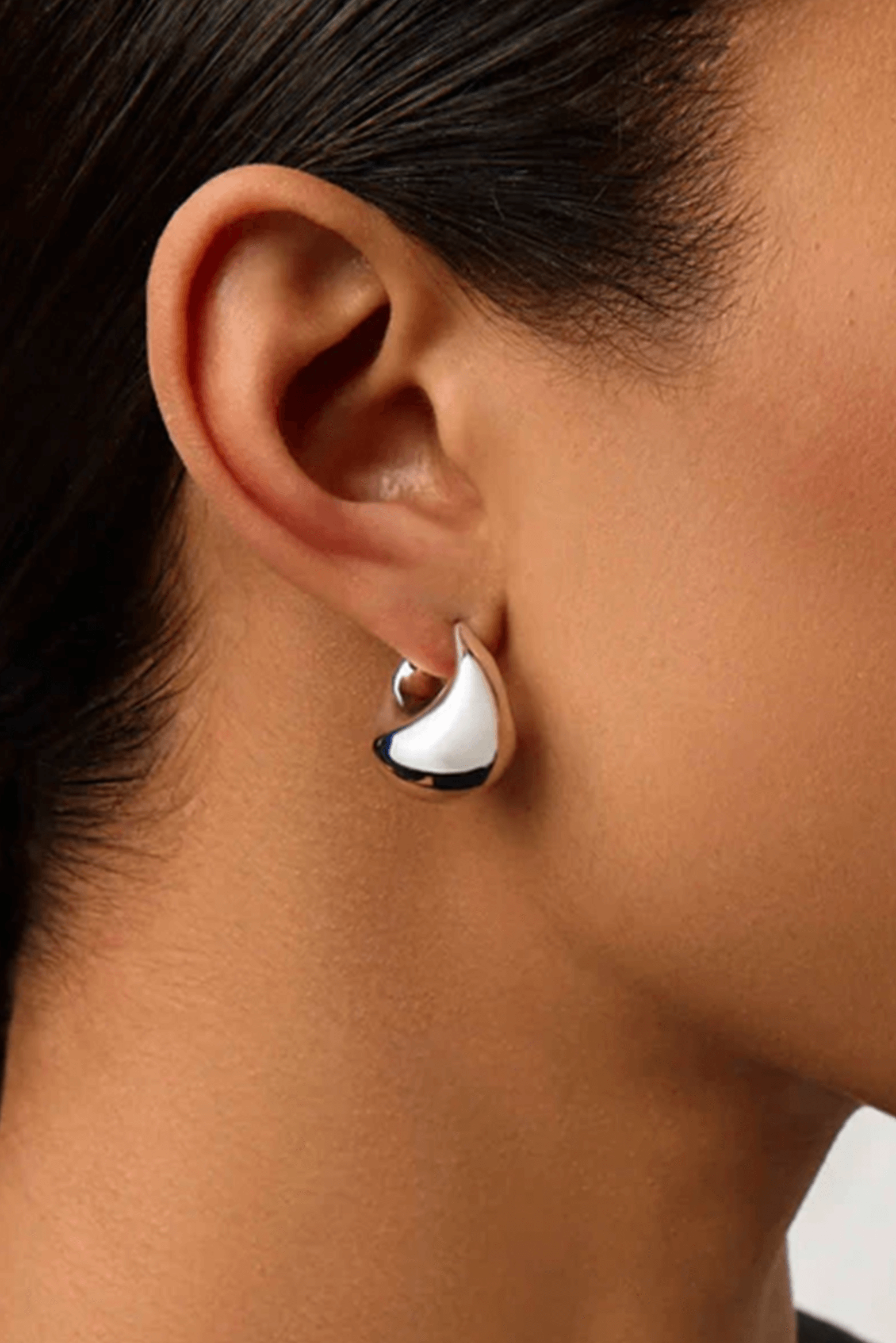 MISSOMA SCULPTURAL CHUBBY DOME SMALL HOOP EARRINGS | THE NEW TREND