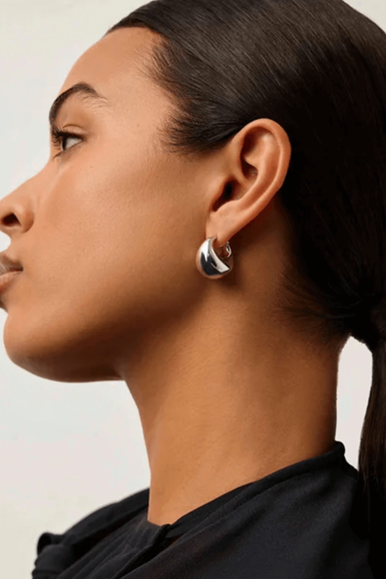 MISSOMA SCULPTURAL CHUBBY DOME SMALL HOOP EARRINGS | THE NEW TREND