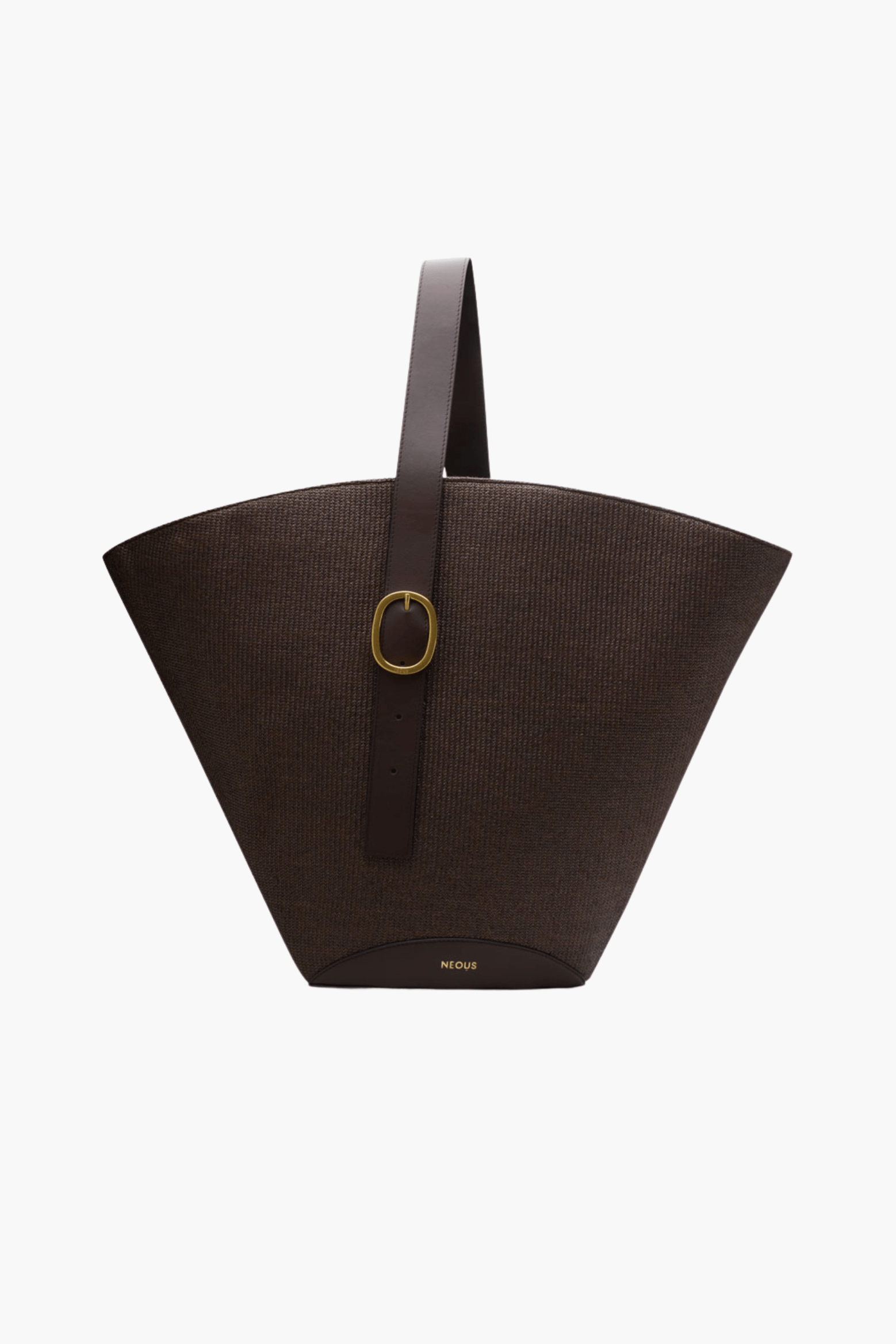 APHELI RAFFIA/LEATHER TOTE