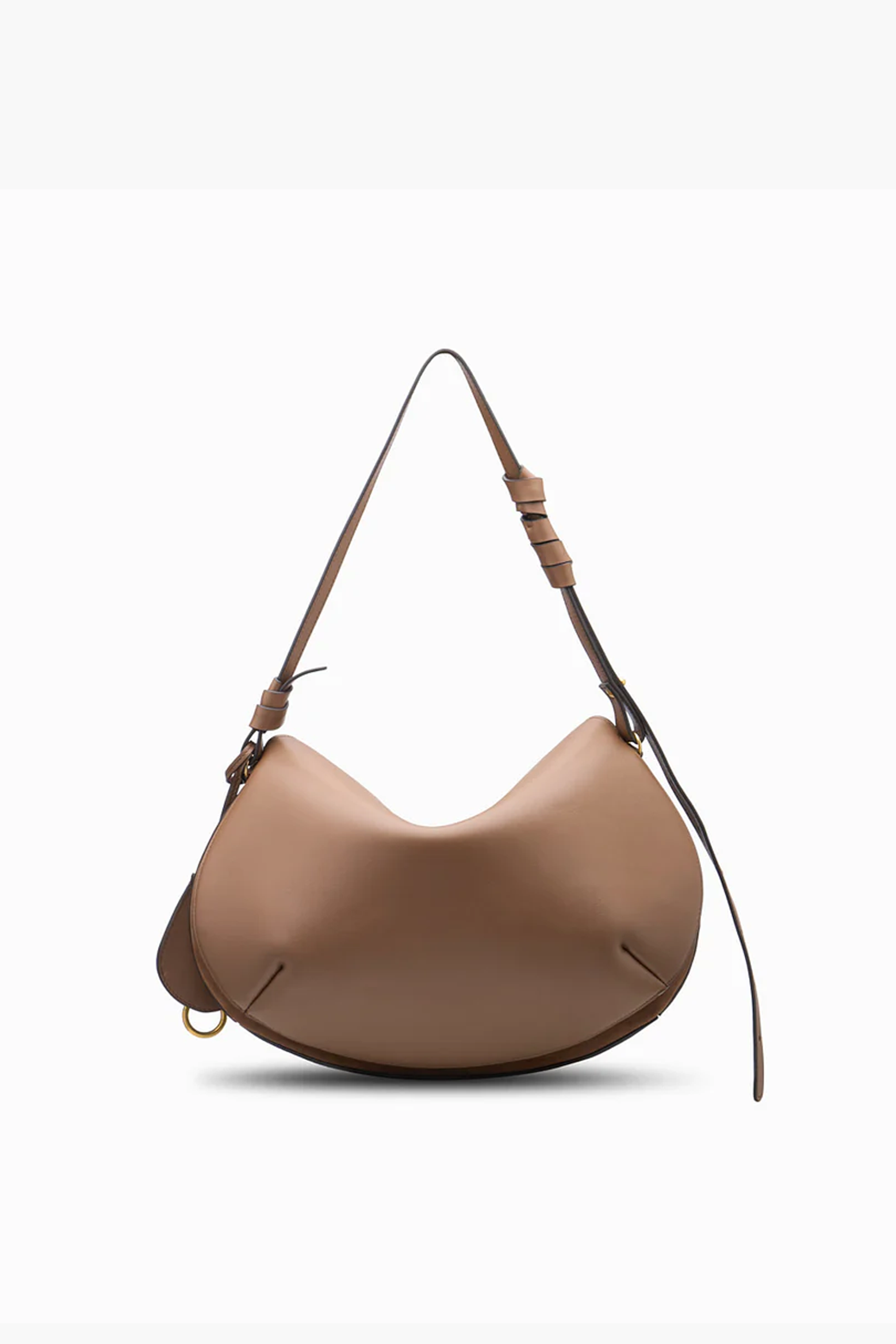 NEOUS LIBRA SUEDE/LEATHER SHOULDER BAG DARK TAUPE | THE NEW TREND