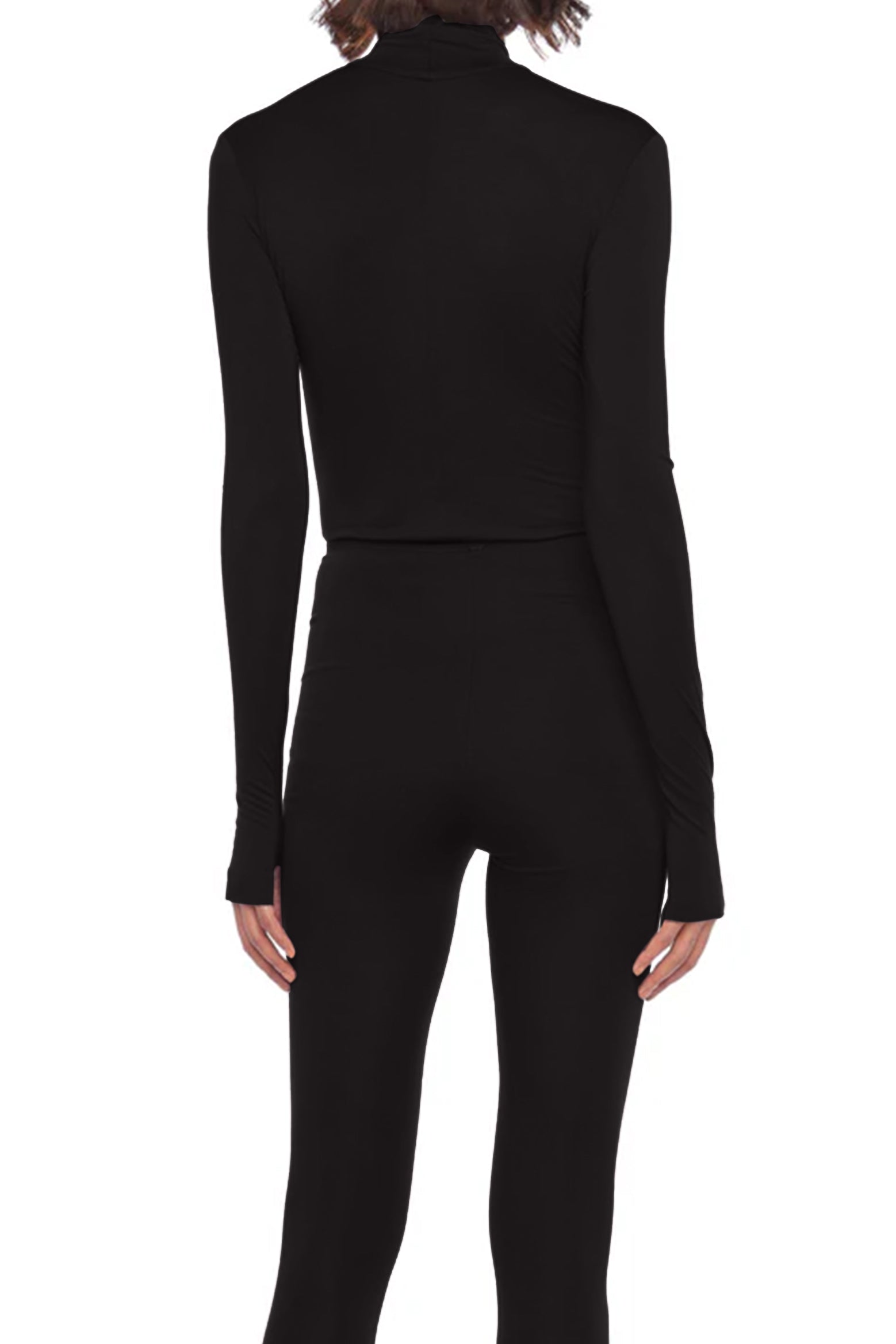 NORMA KAMALI SLIM FIT TURTLE NECK BLACK | THE NEW TREND