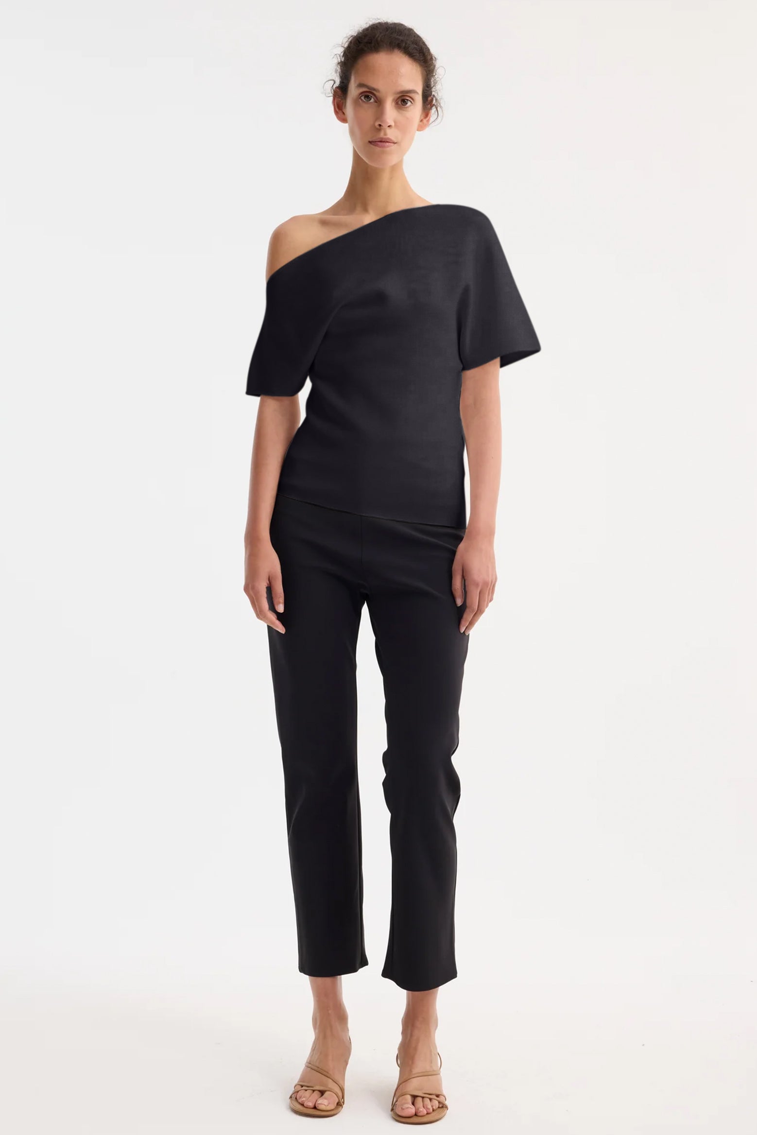 RÓHE ASYMMETRICAL PUNTO MILANO KNITTED TOP | THE NEW TREND