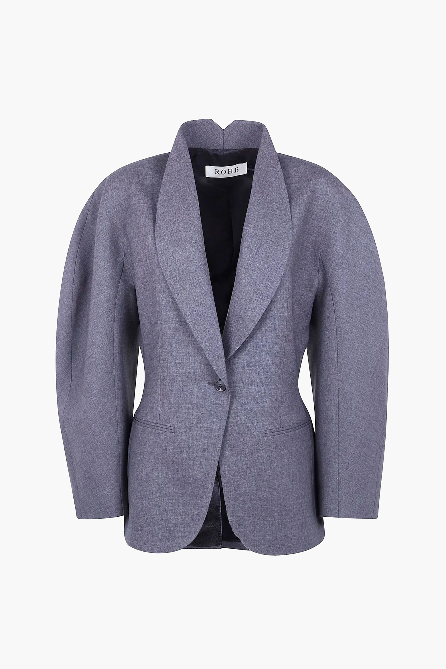 RÓHE BALLOON WAISTED BLAZER DARK GREY | THE NEW TREND