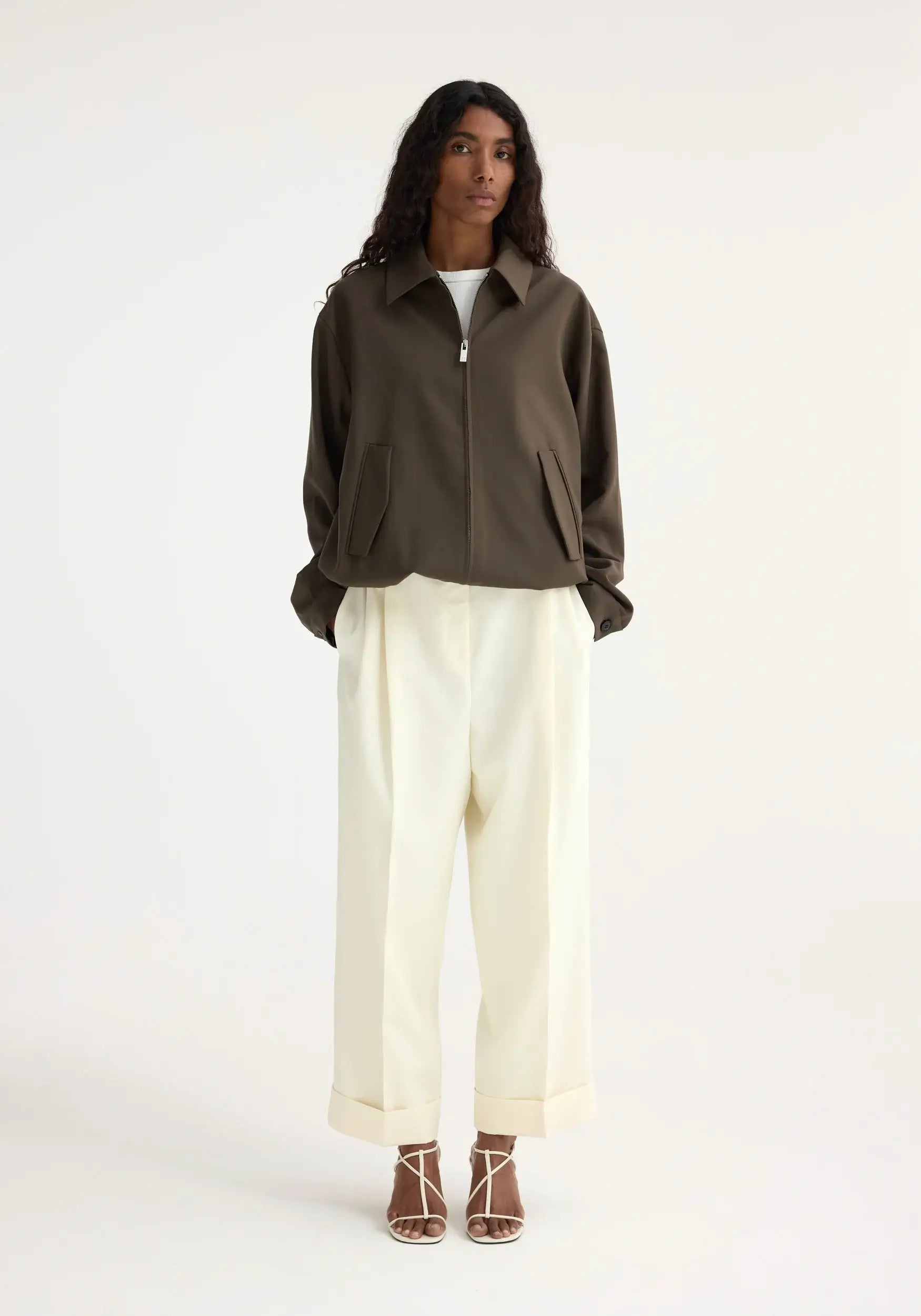 ROHÉ BLOUSON JACKET IN EARTH TONE | THE NEW TREND