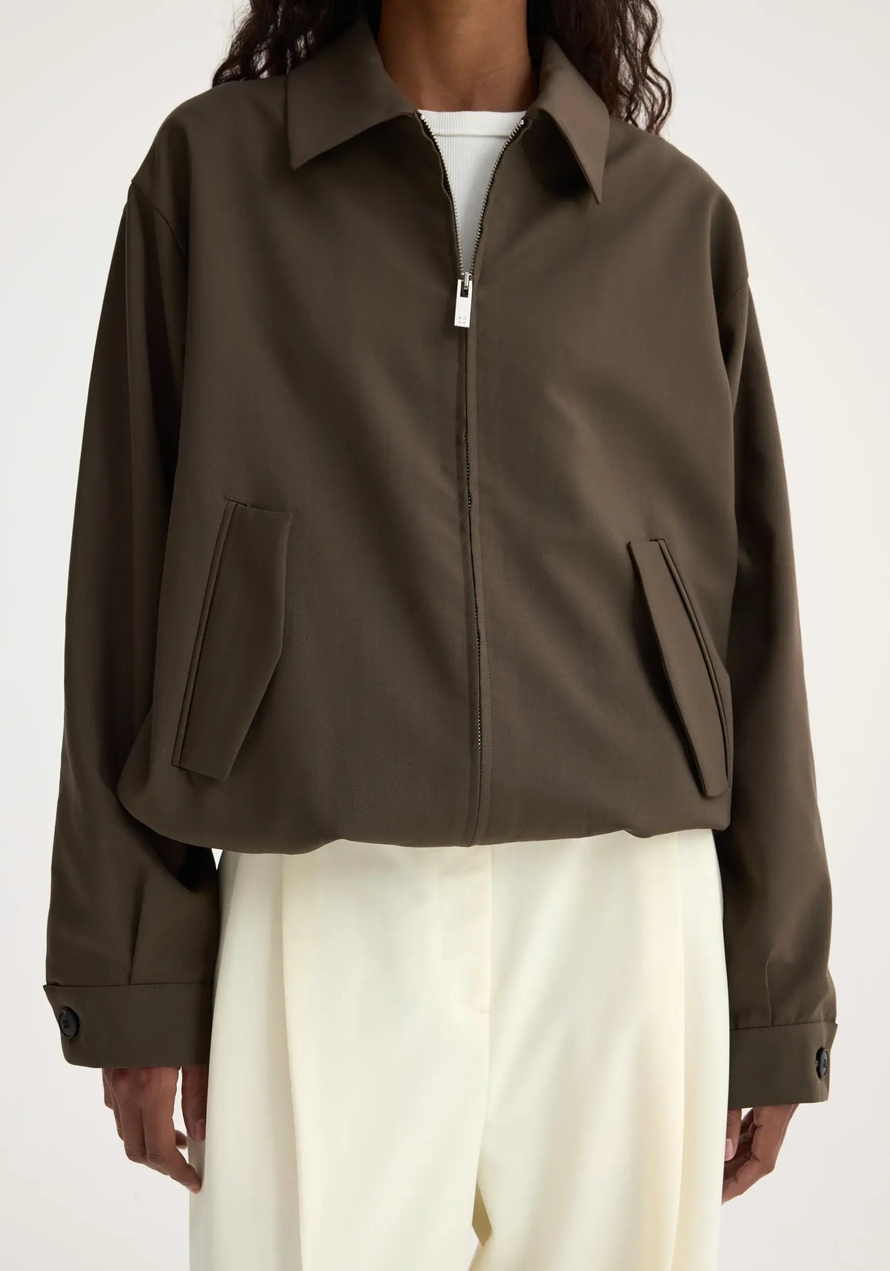 ROHÉ BLOUSON JACKET IN EARTH TONE | THE NEW TREND