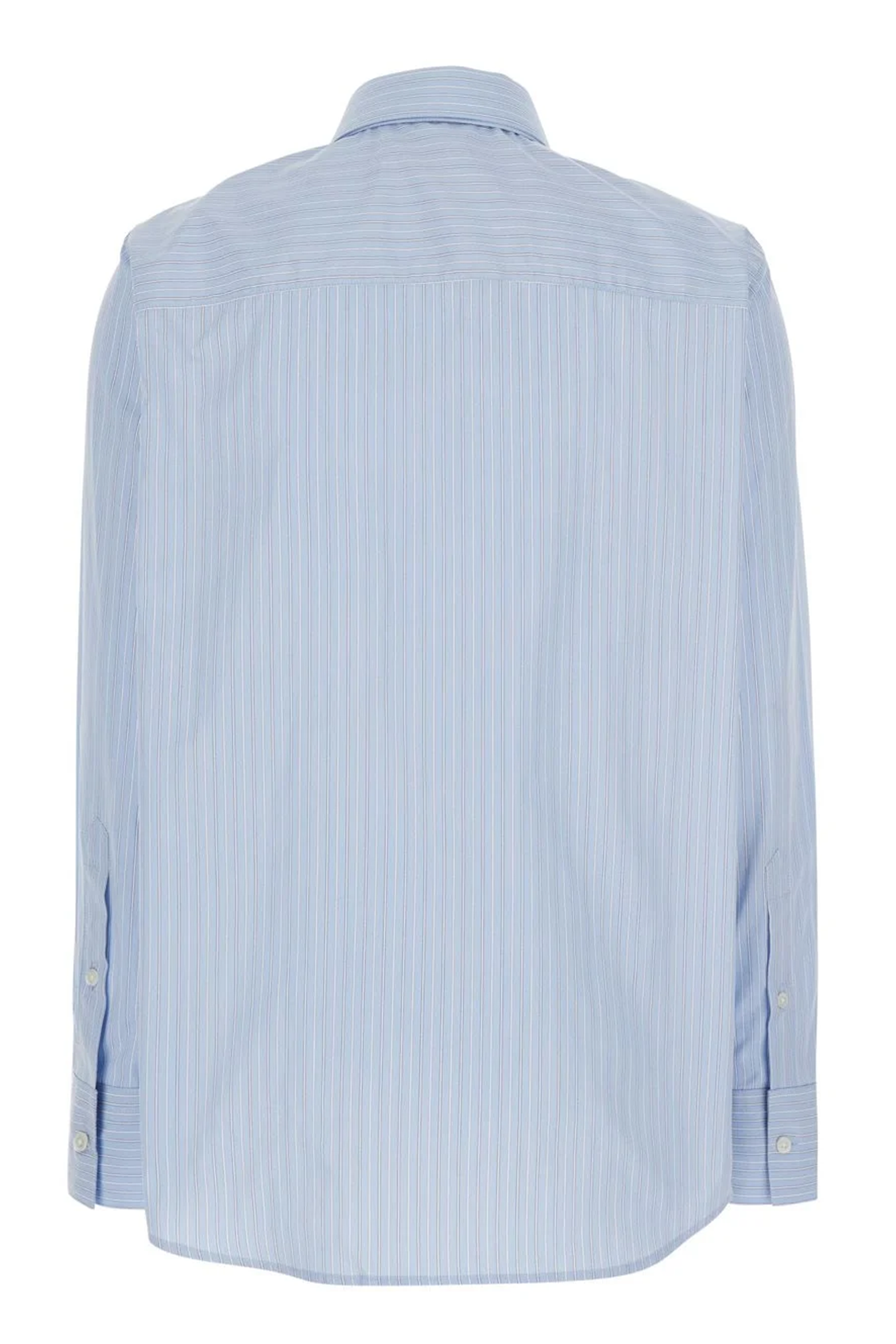 RÓHE DOUBLE COLLAR SHIRT BLUE STRIPE | THE NEW TREND