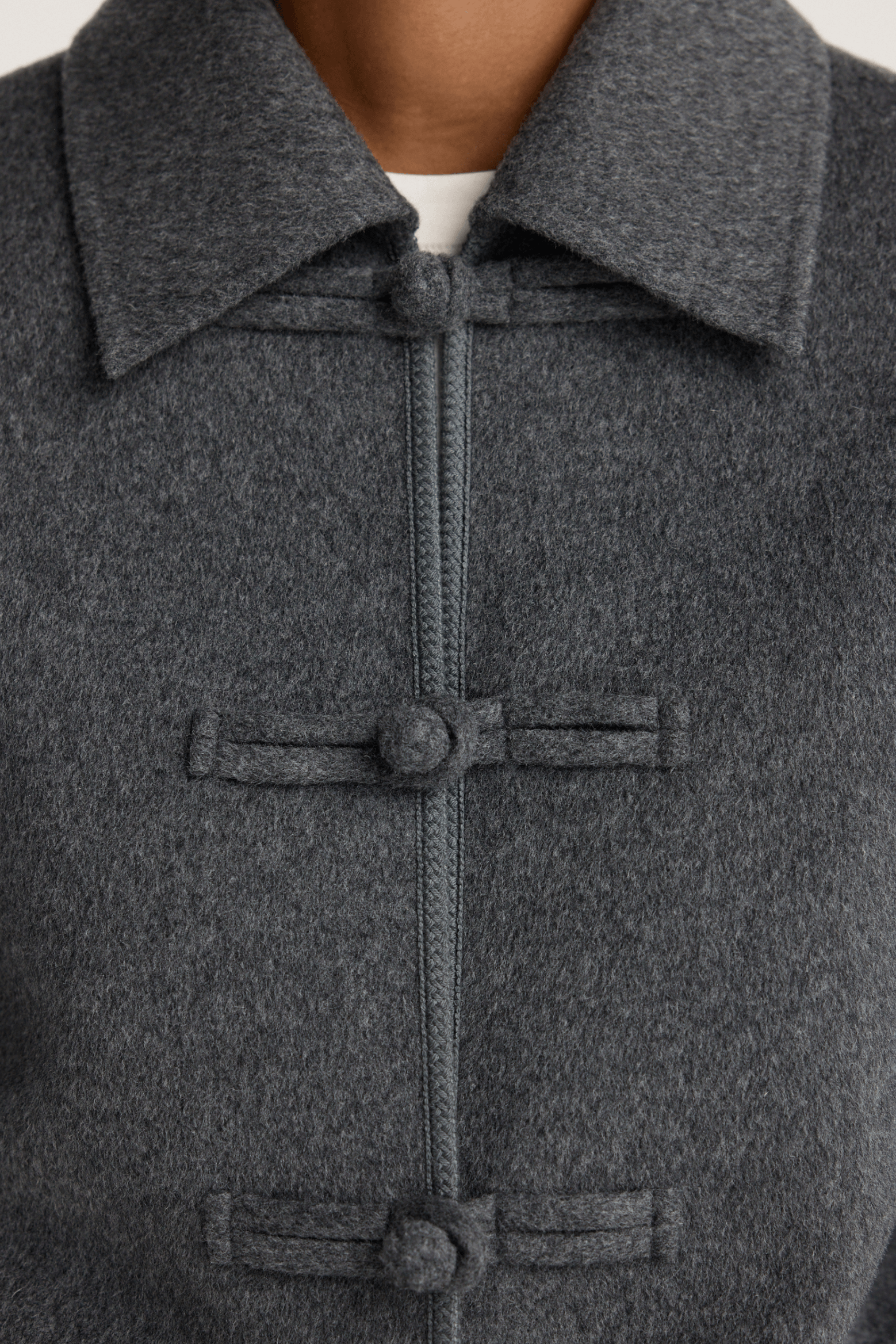 DOUBLE-FACED WOOL PANKOU CLOSURE JACKET