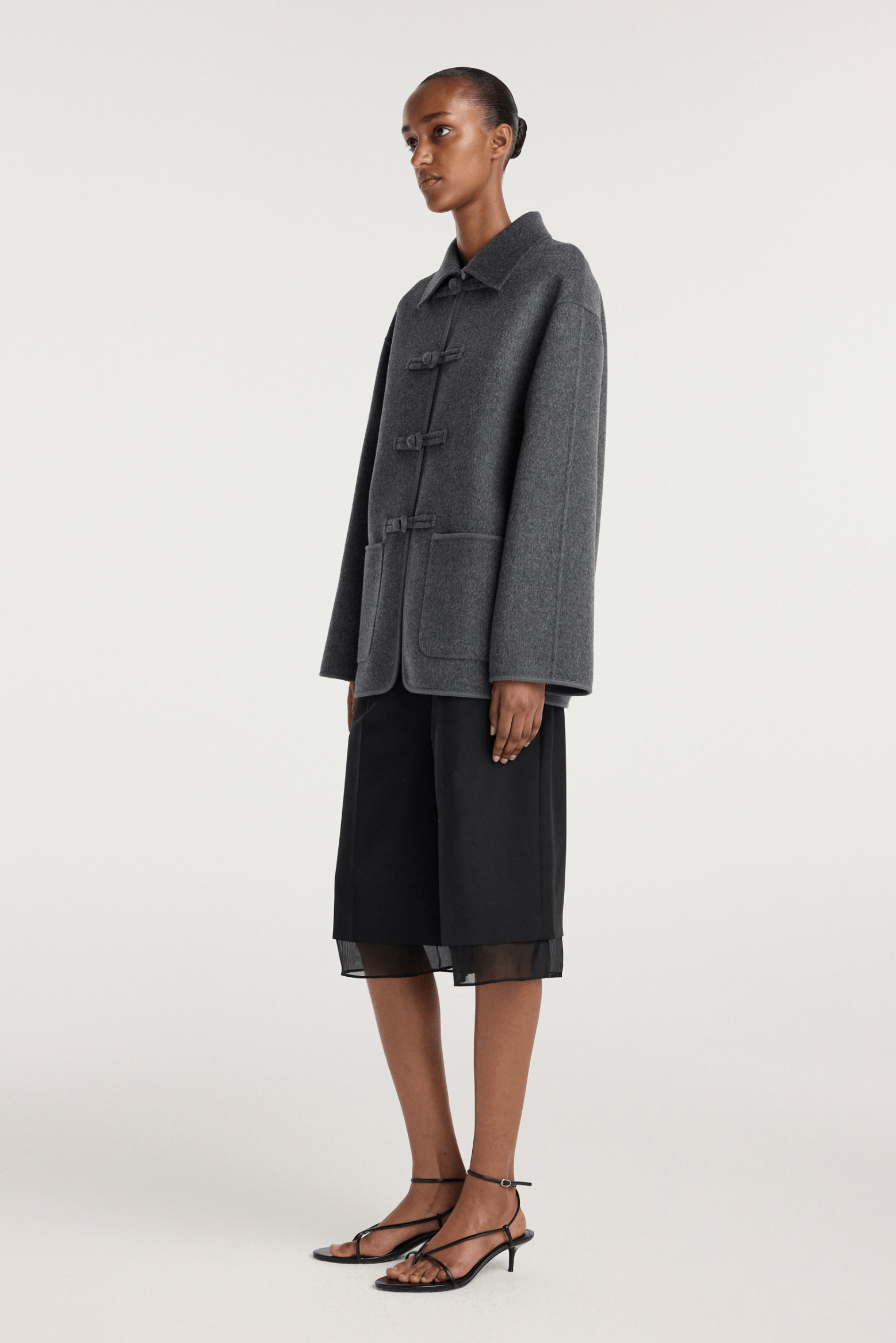 DOUBLE-FACED WOOL PANKOU CLOSURE JACKET